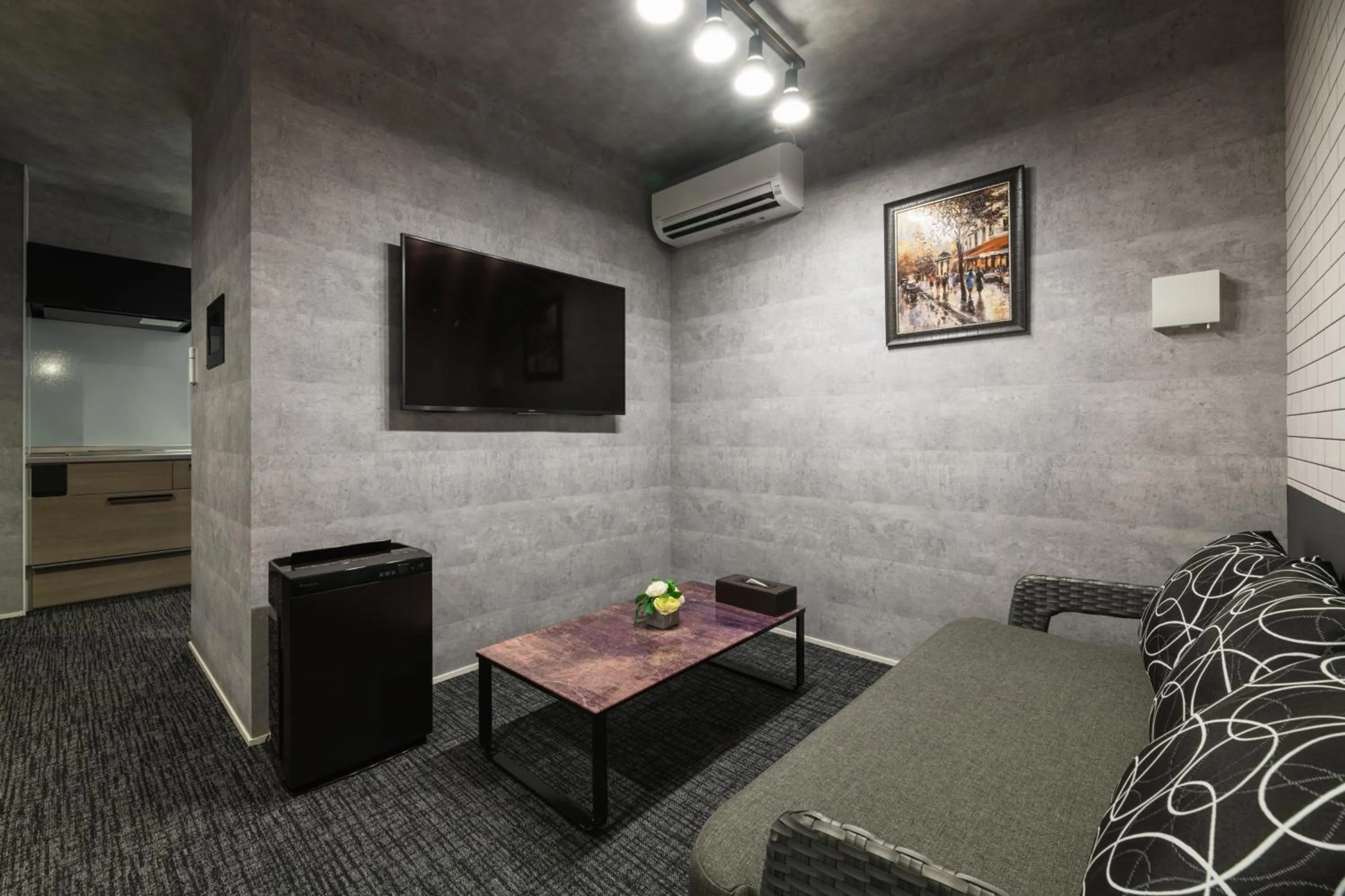 Living room in HOTEL All Stay Hakata Kukodori