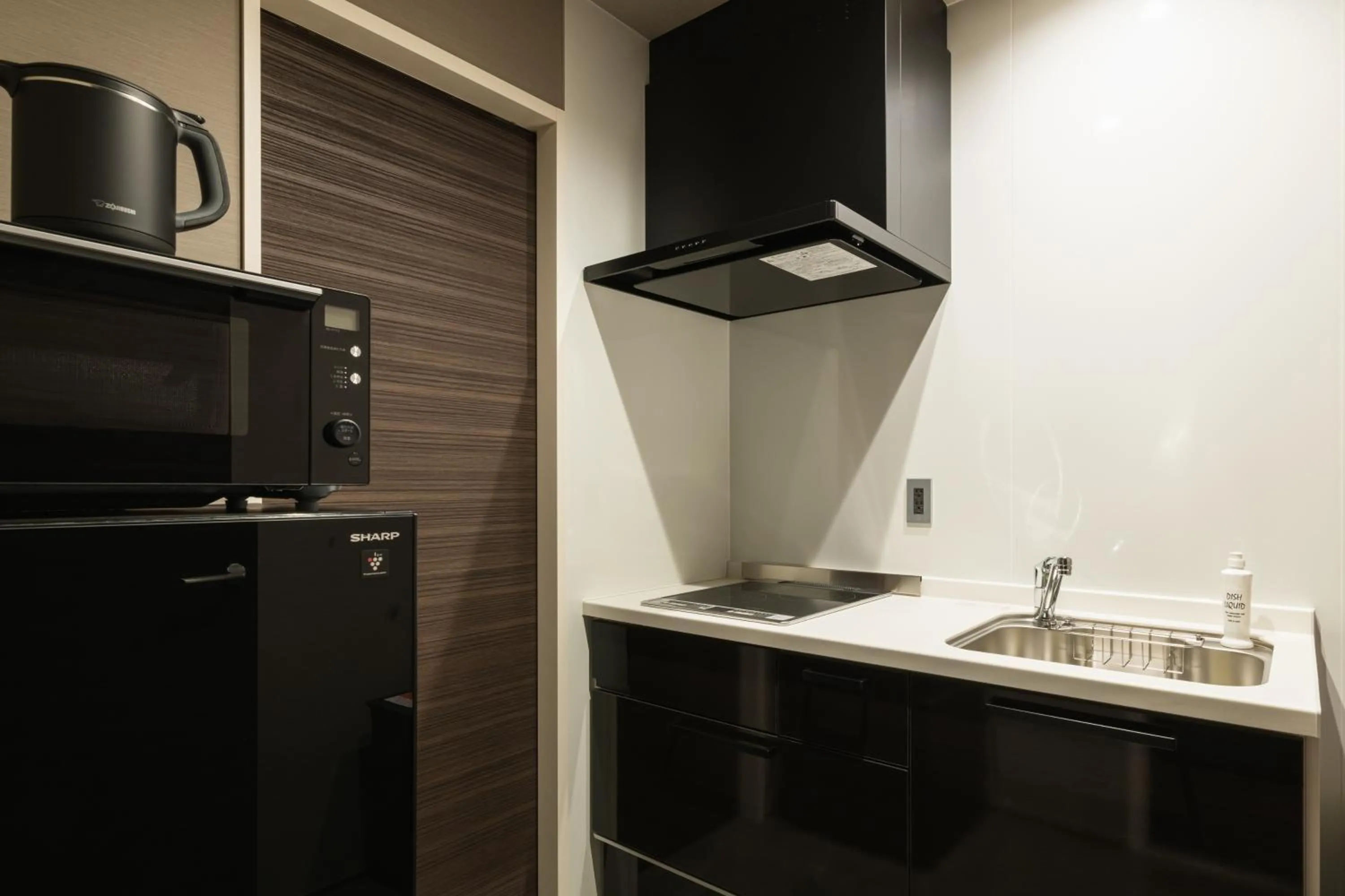 Kitchen or kitchenette in HOTEL All Stay Hakata Kukodori