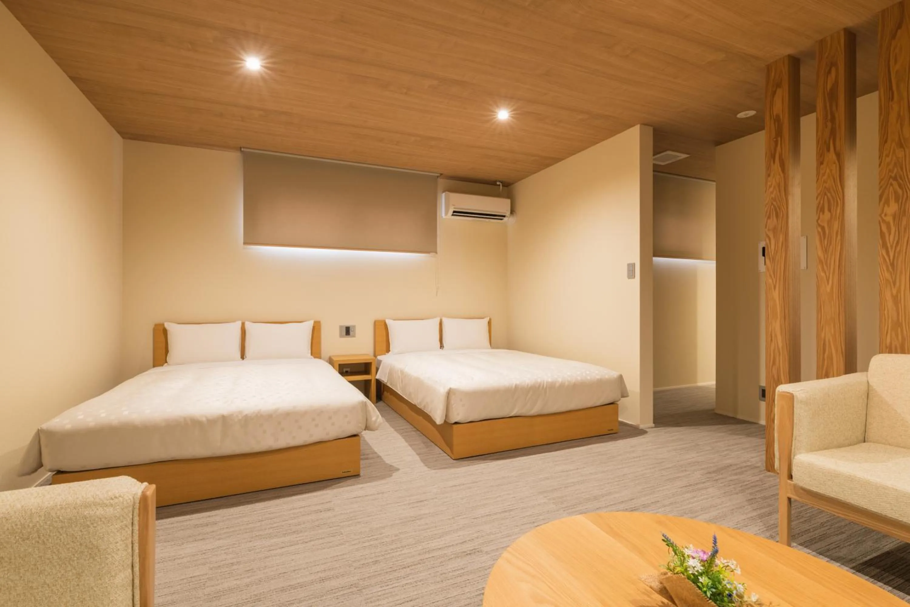 Photo of the whole room, Bed in HOTEL All Stay Hakata Kukodori