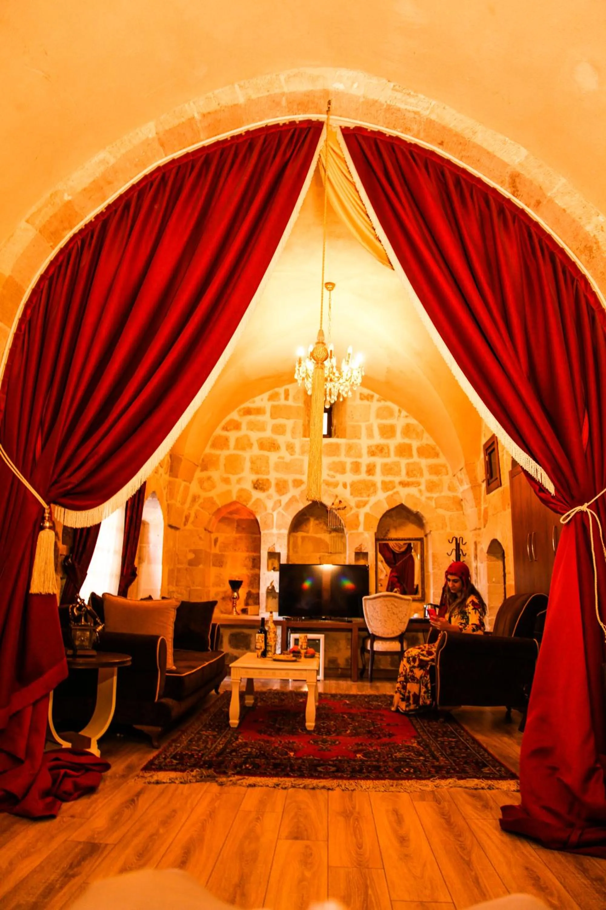 Seating area in Tuğhan Hotel