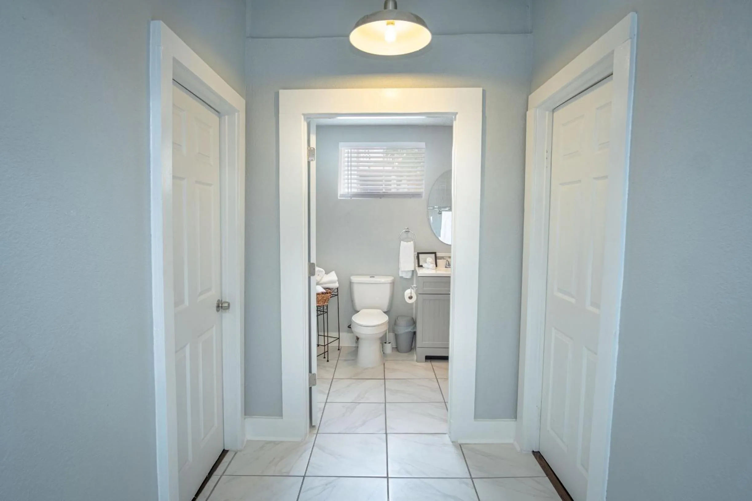 Bathroom in Remodeled Historic 2BR 1BA House Near Downtown