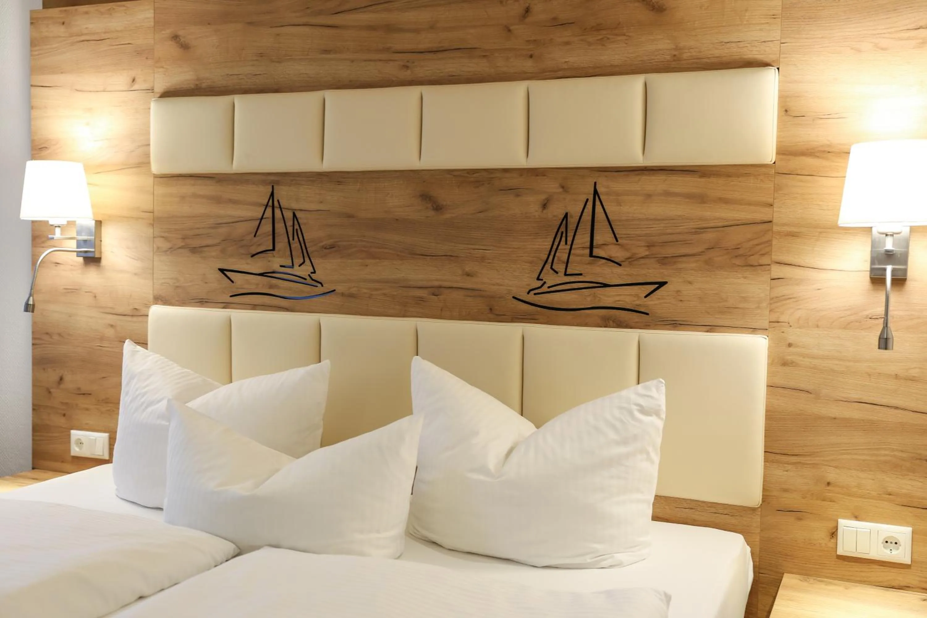 Bed in Lindenhotel Stralsund