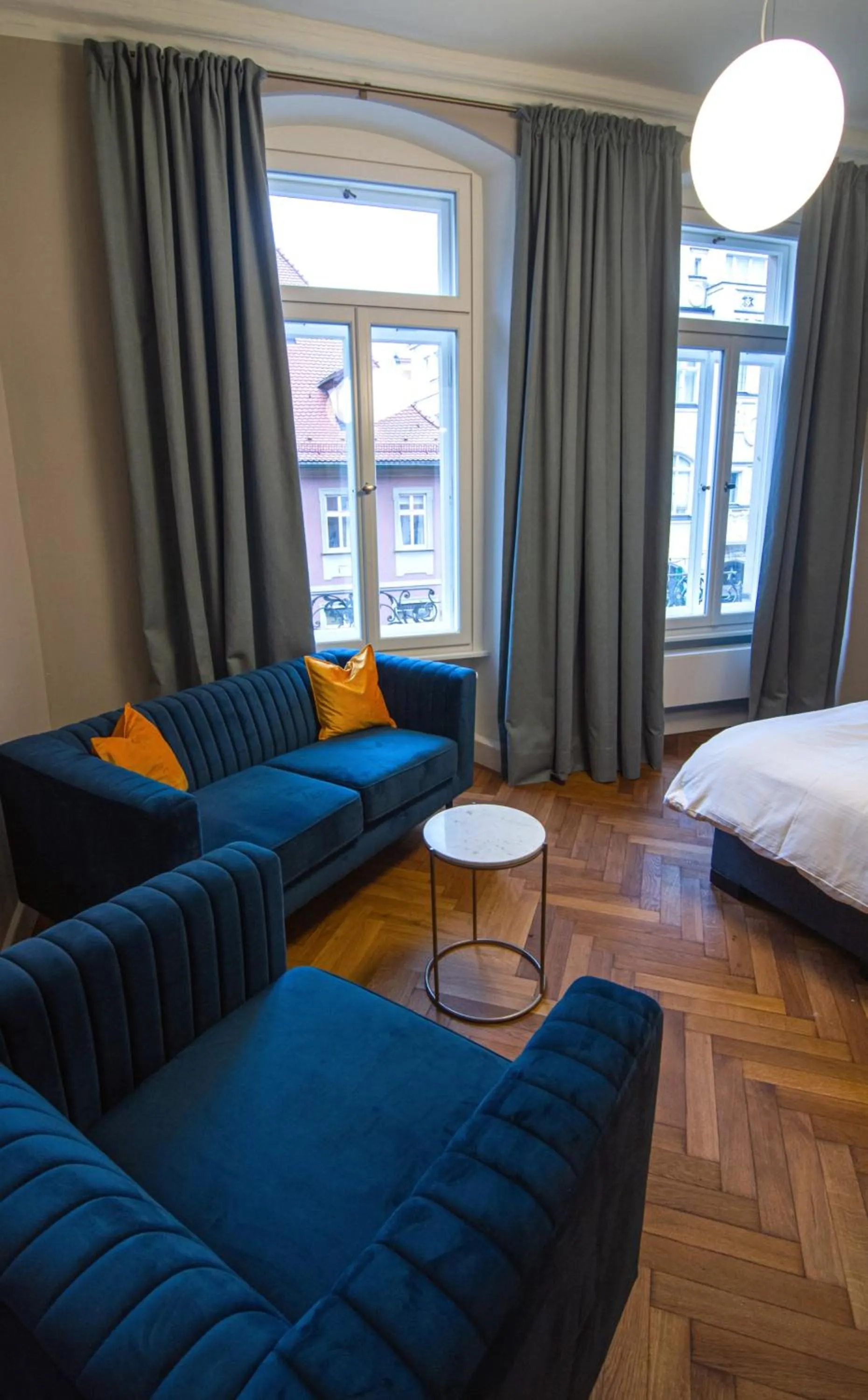 Seating area, Bed in Le Baldinger Boutique Hotel
