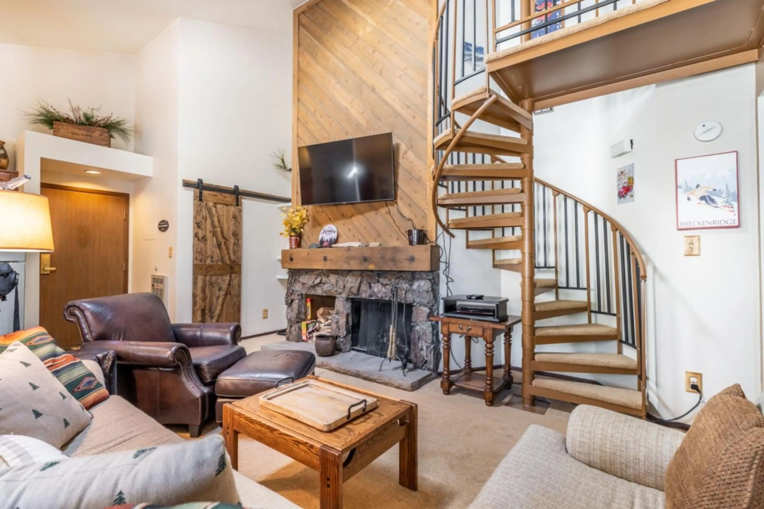 Living room in Flying Dutchman by Summit County Mountain Retreats