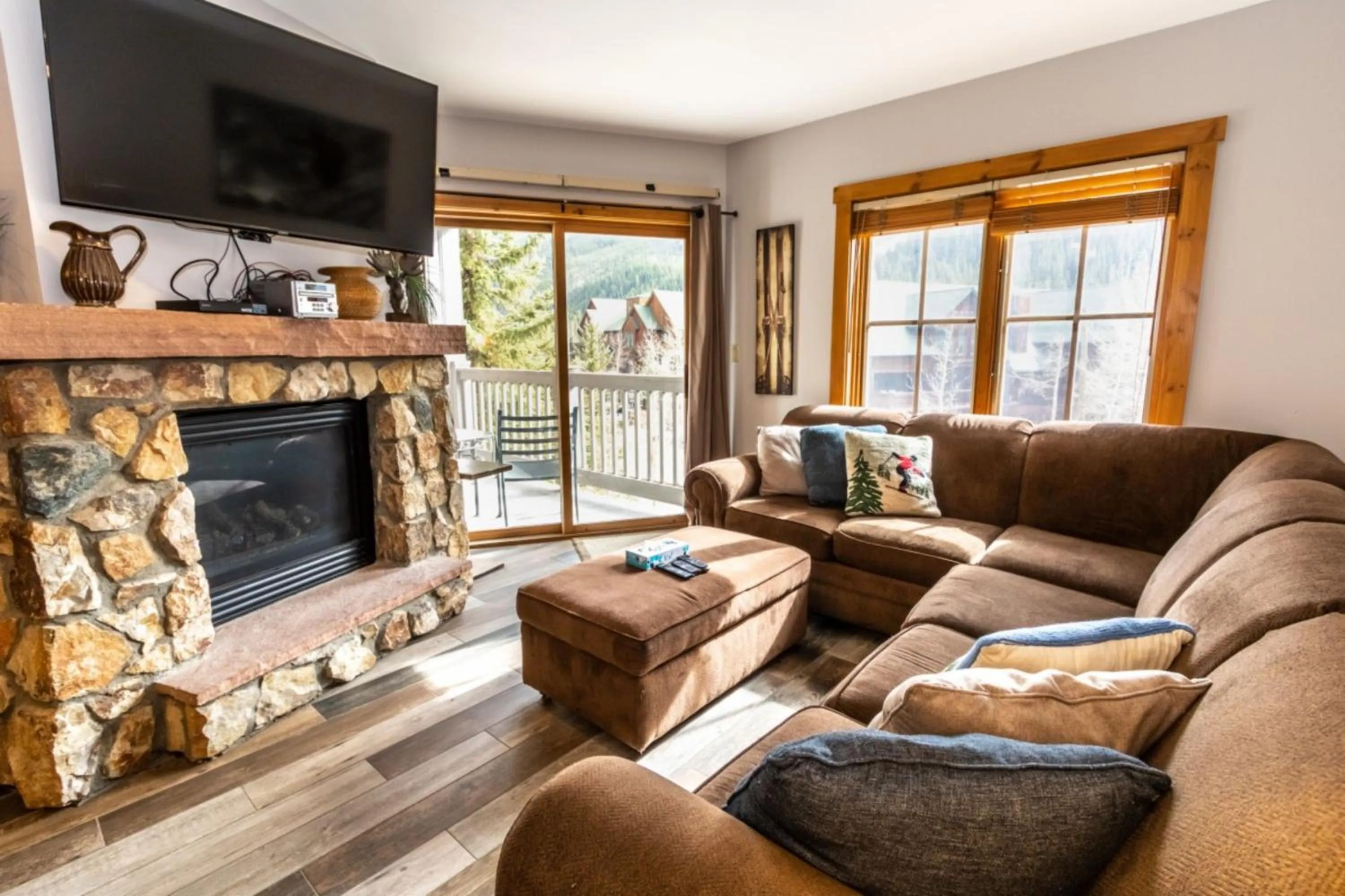 Living room in Expedition Station by Summit County Mountain Retreats