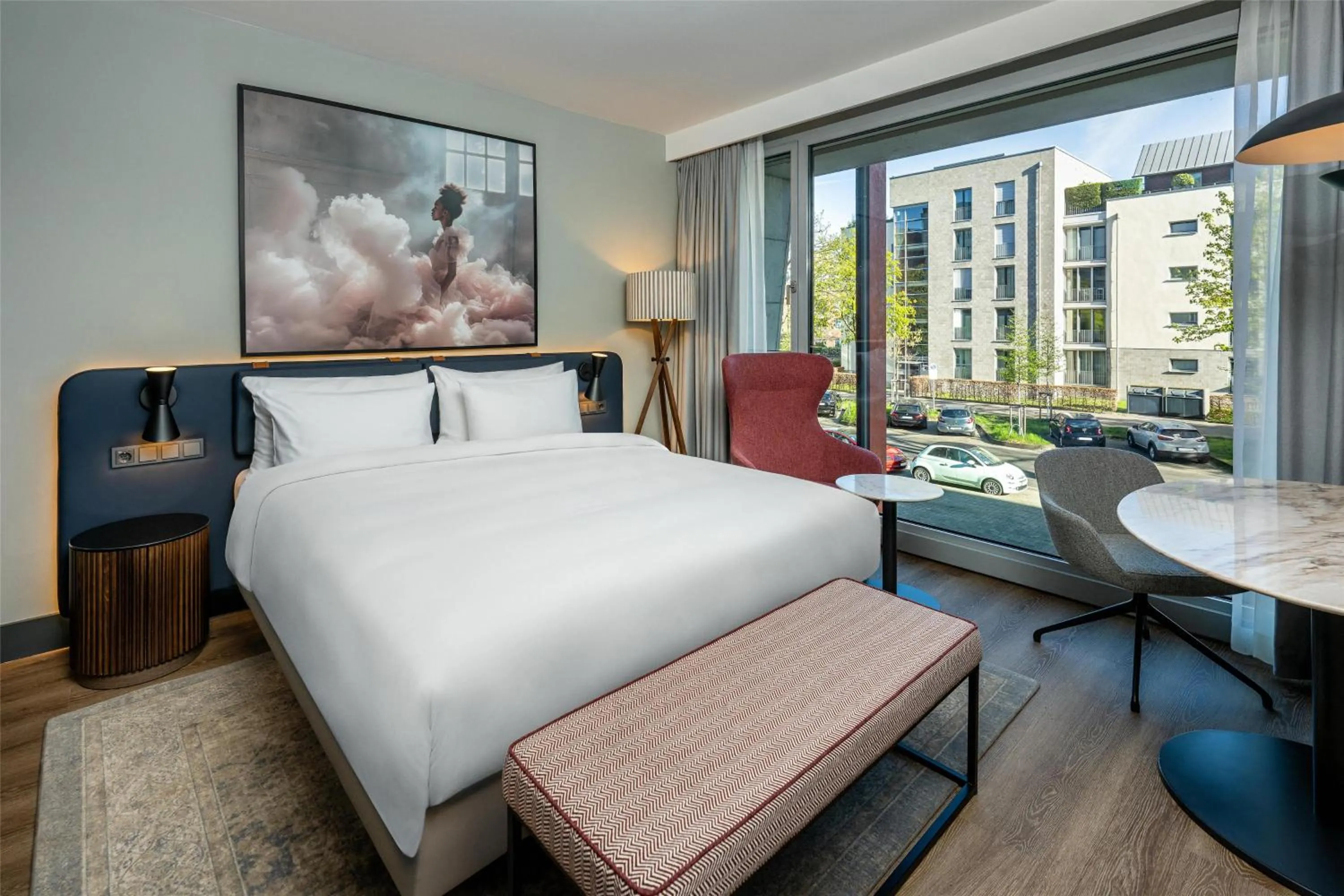 Bedroom, Bed in Radisson Blu Media Harbour Hotel, Düsseldorf