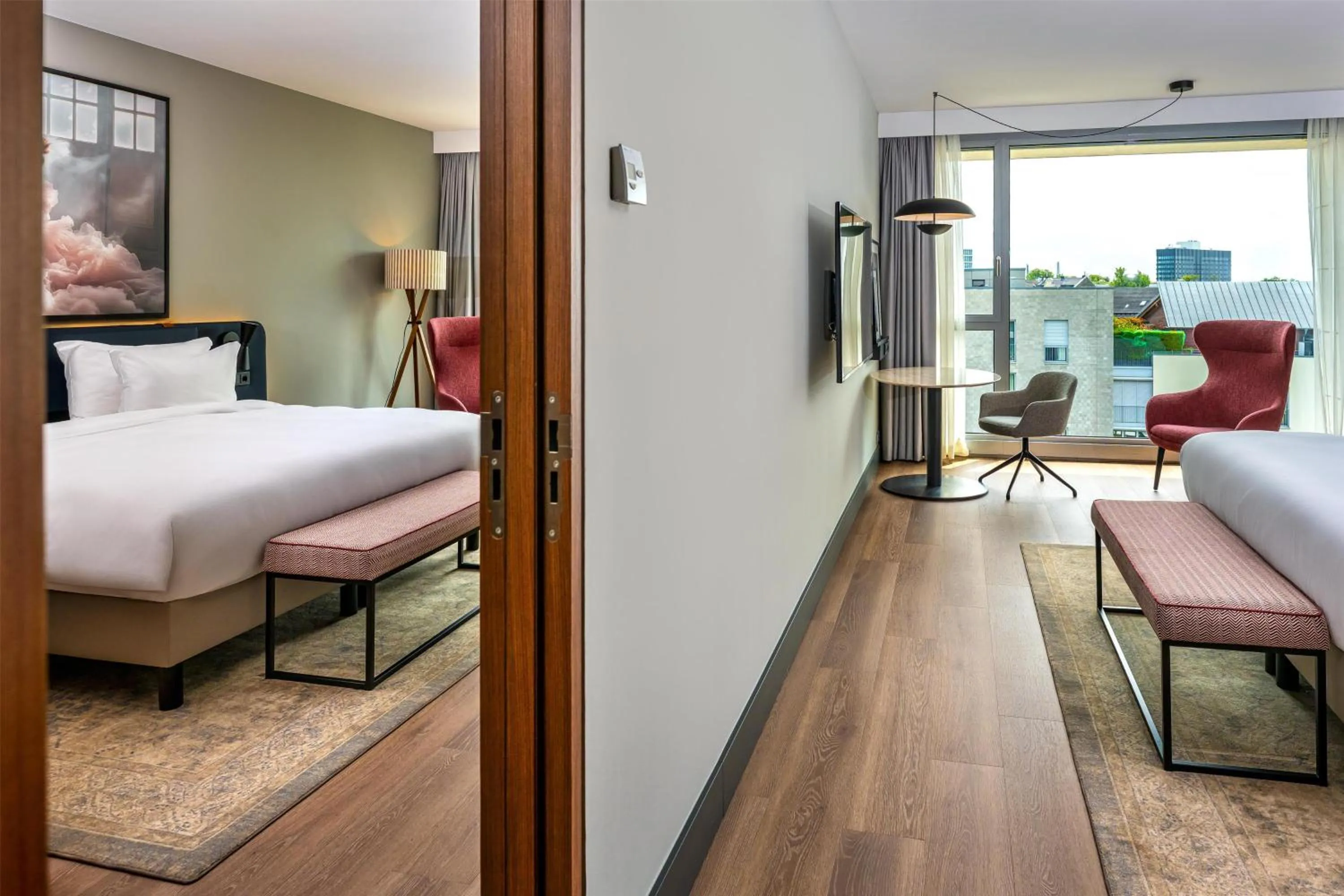 Bedroom, Bed in Radisson Blu Media Harbour Hotel, Düsseldorf