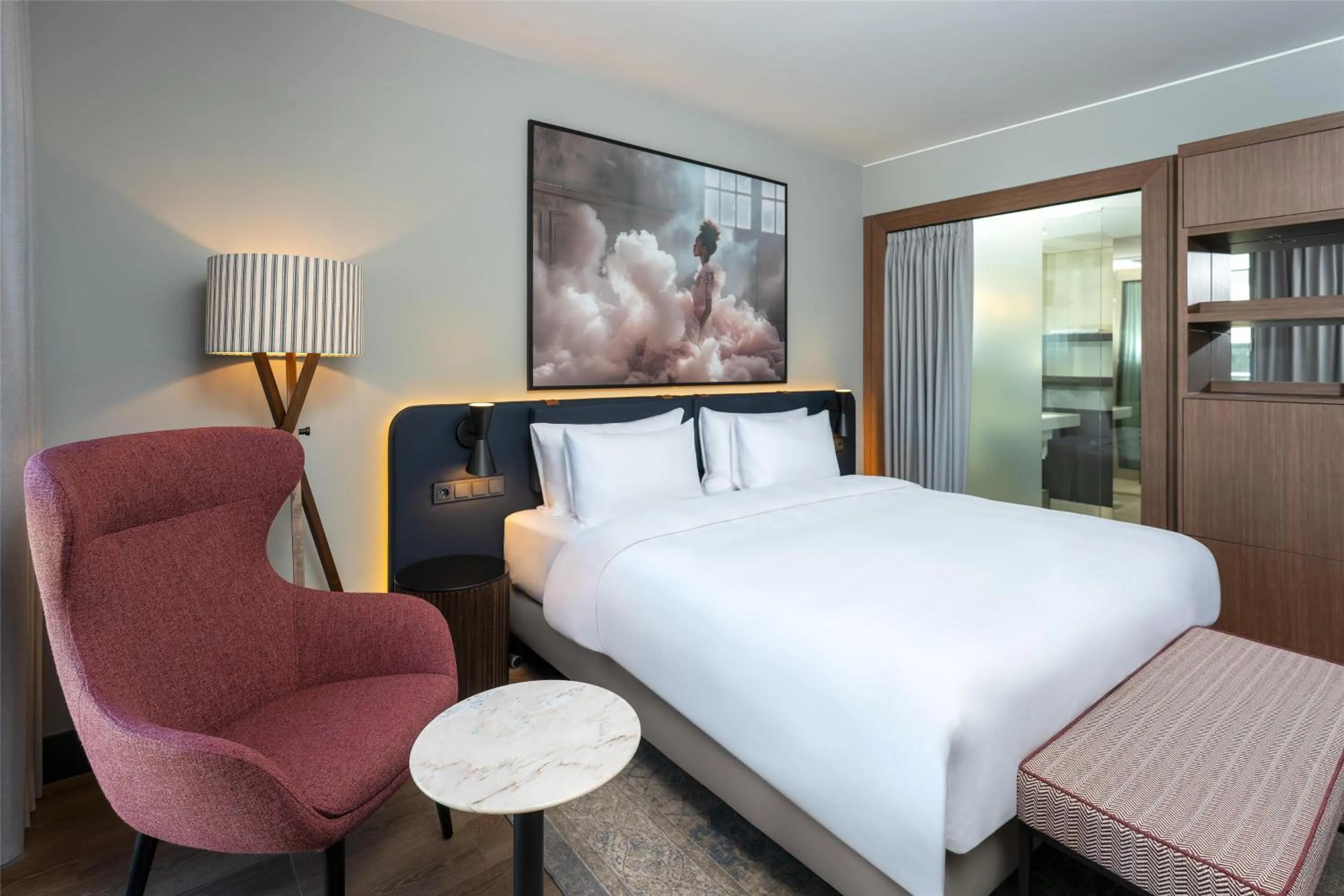 Bedroom, Bed in Radisson Blu Media Harbour Hotel, Düsseldorf