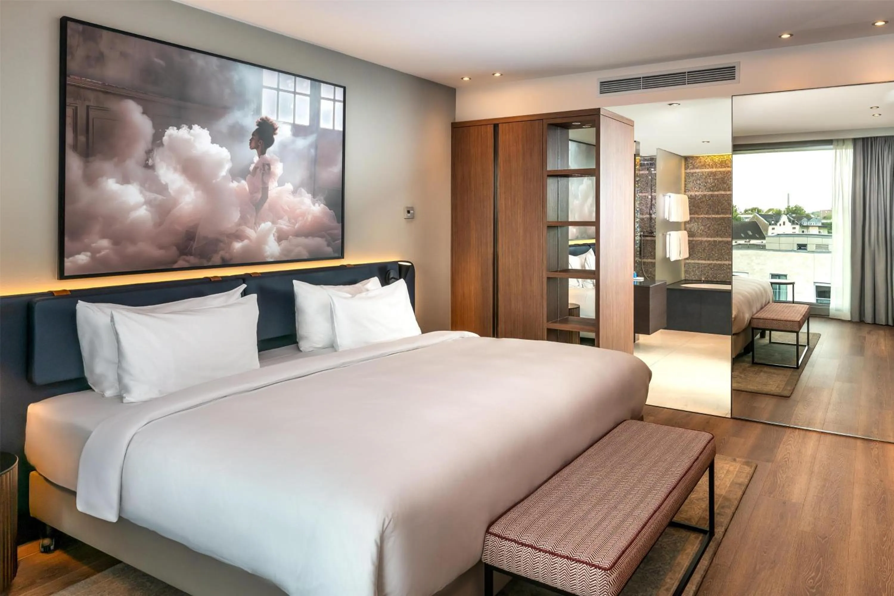 Photo of the whole room, Bed in Radisson Blu Media Harbour Hotel, Düsseldorf