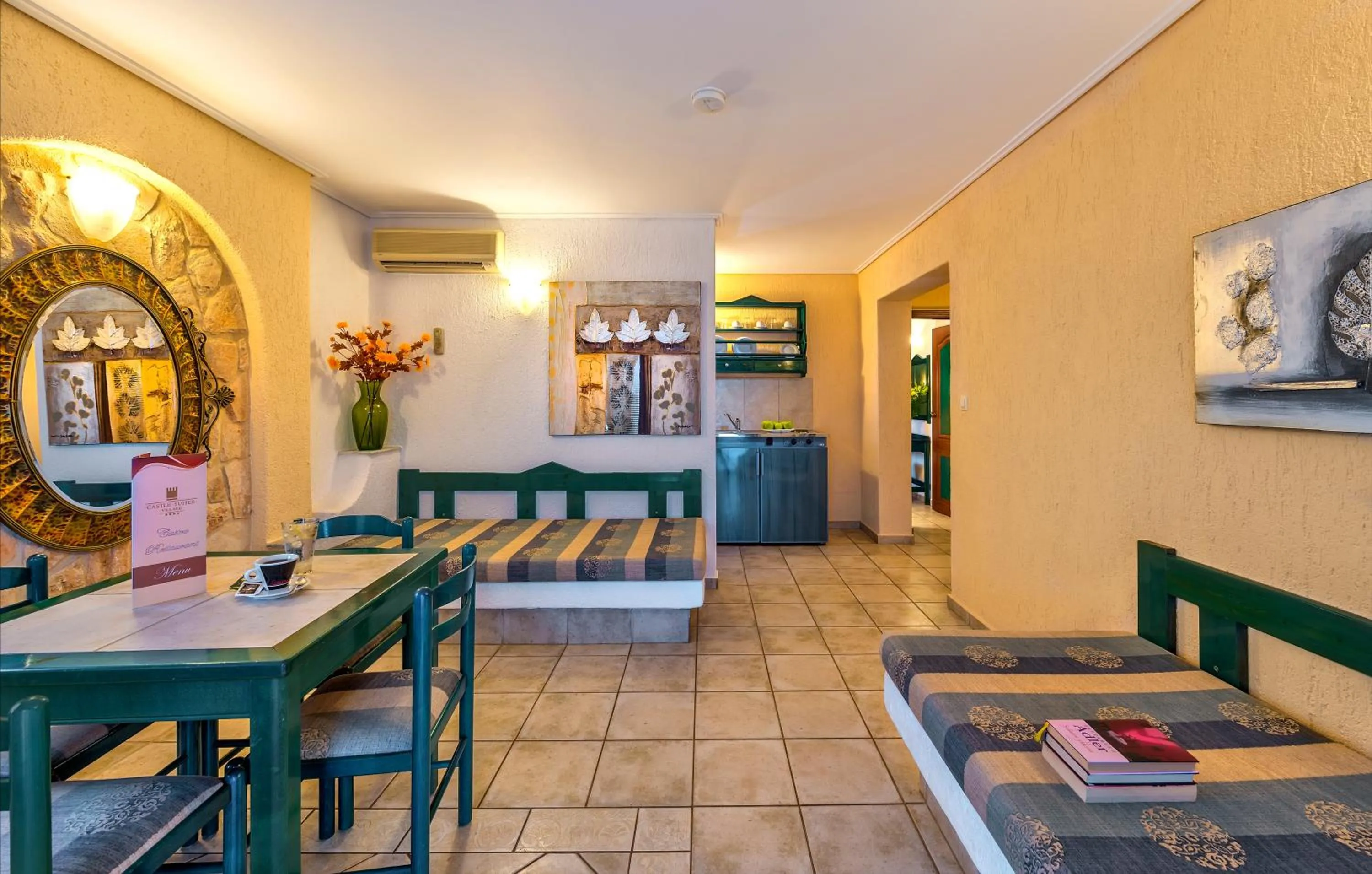 Seating area in Castle Suites Hotel