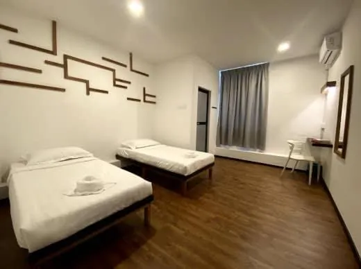 Bed in Kuching Hotel