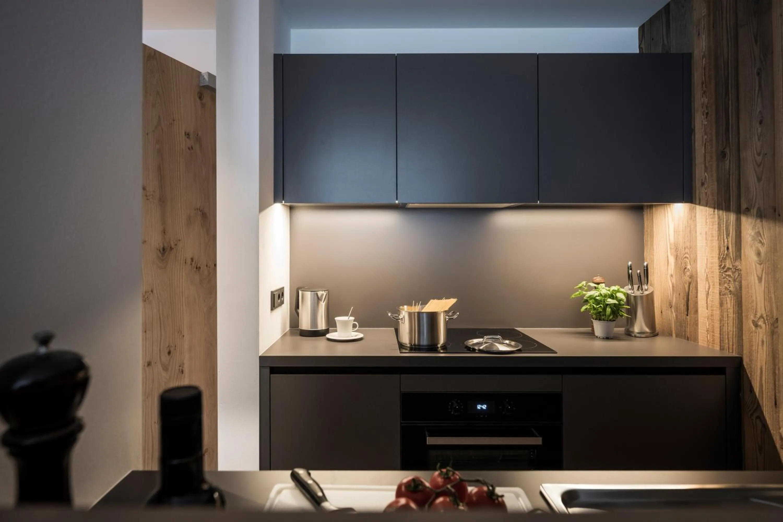 Kitchen or kitchenette in Aparthotel Gamz