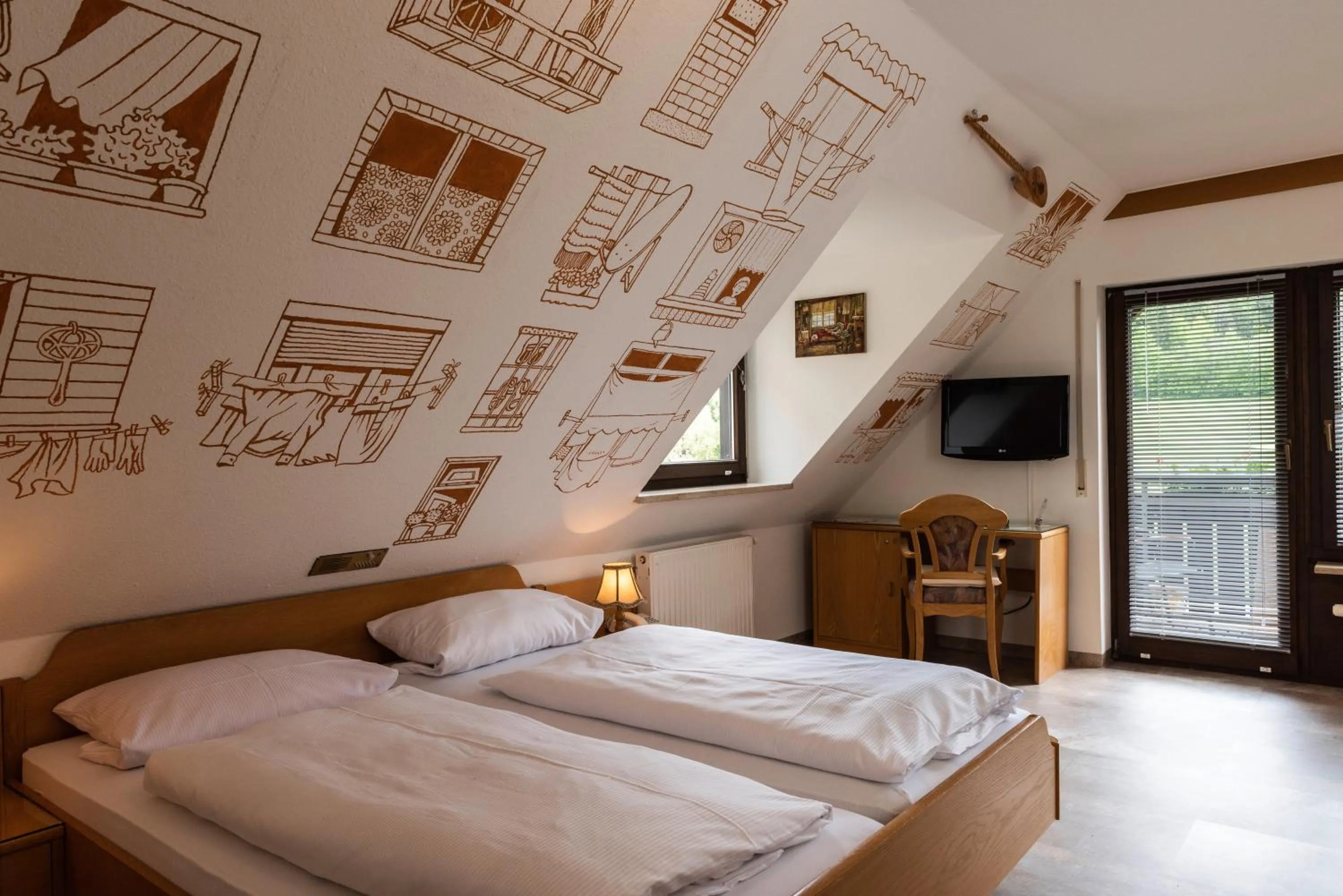 Photo of the whole room, Bed in Hotel Lindenhof Hubmersberg