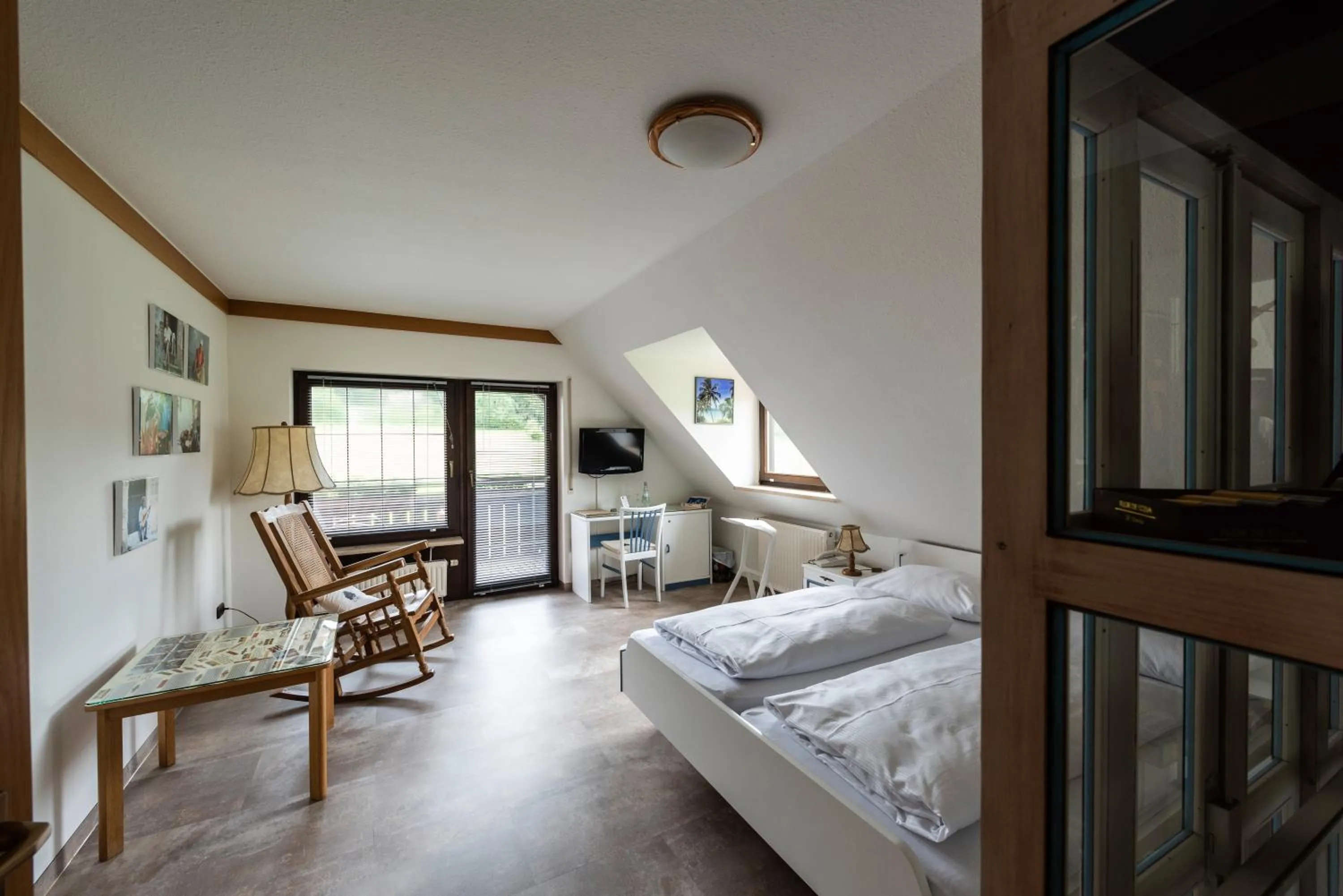 Photo of the whole room, Bed in Hotel Lindenhof Hubmersberg