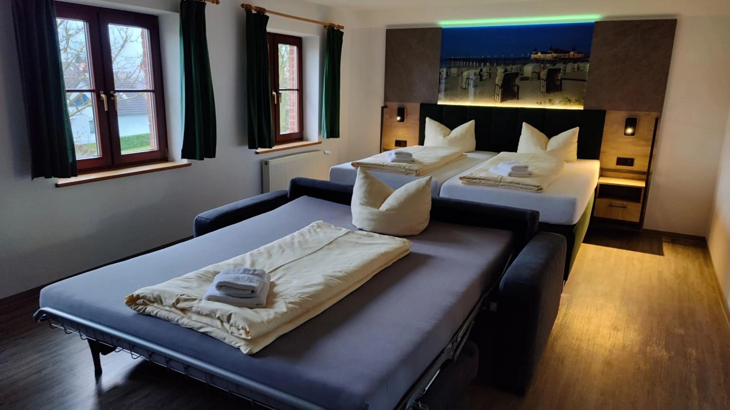 Bed in Hotel Stettiner Hof