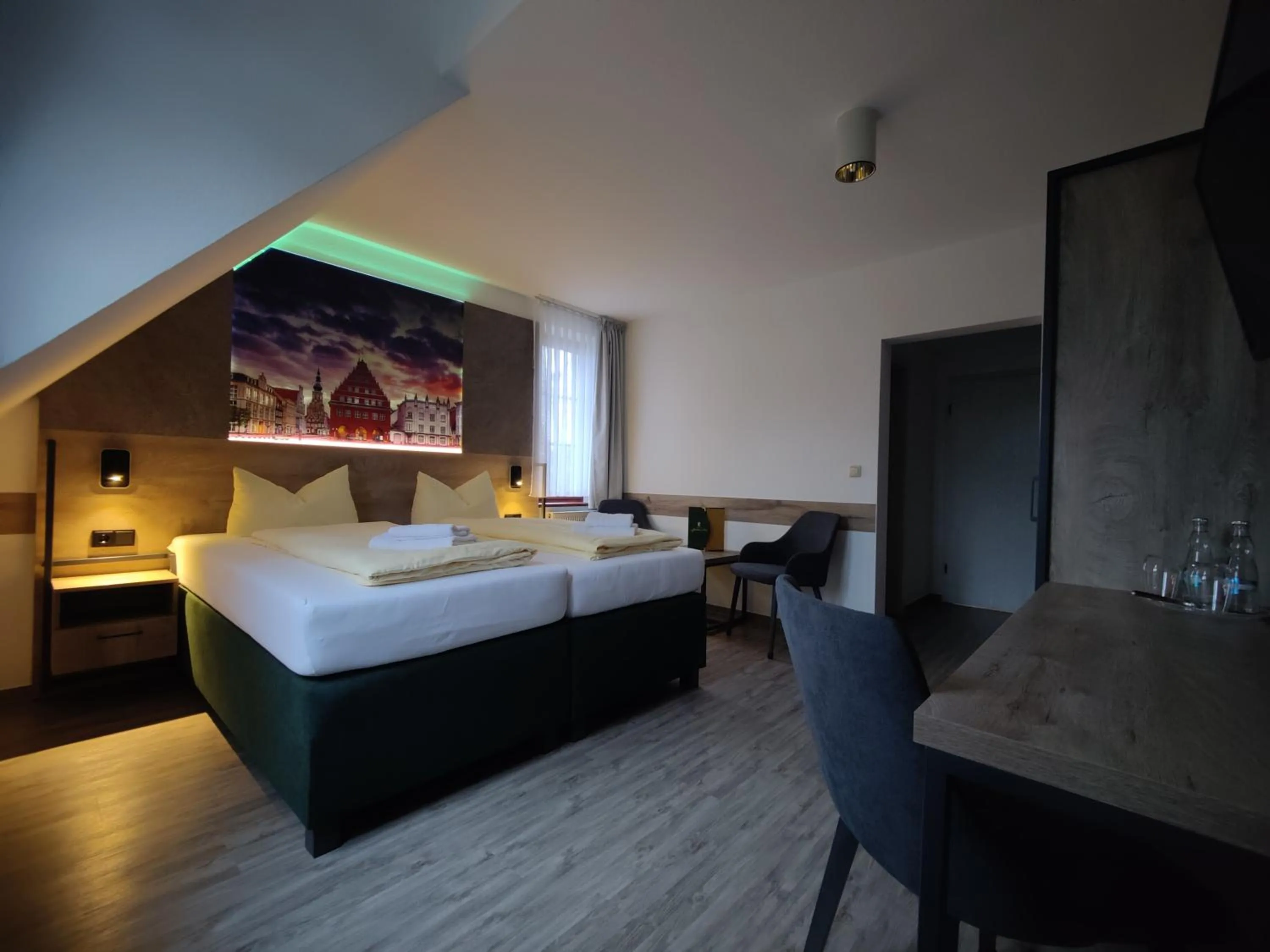 Bed in Hotel Stettiner Hof