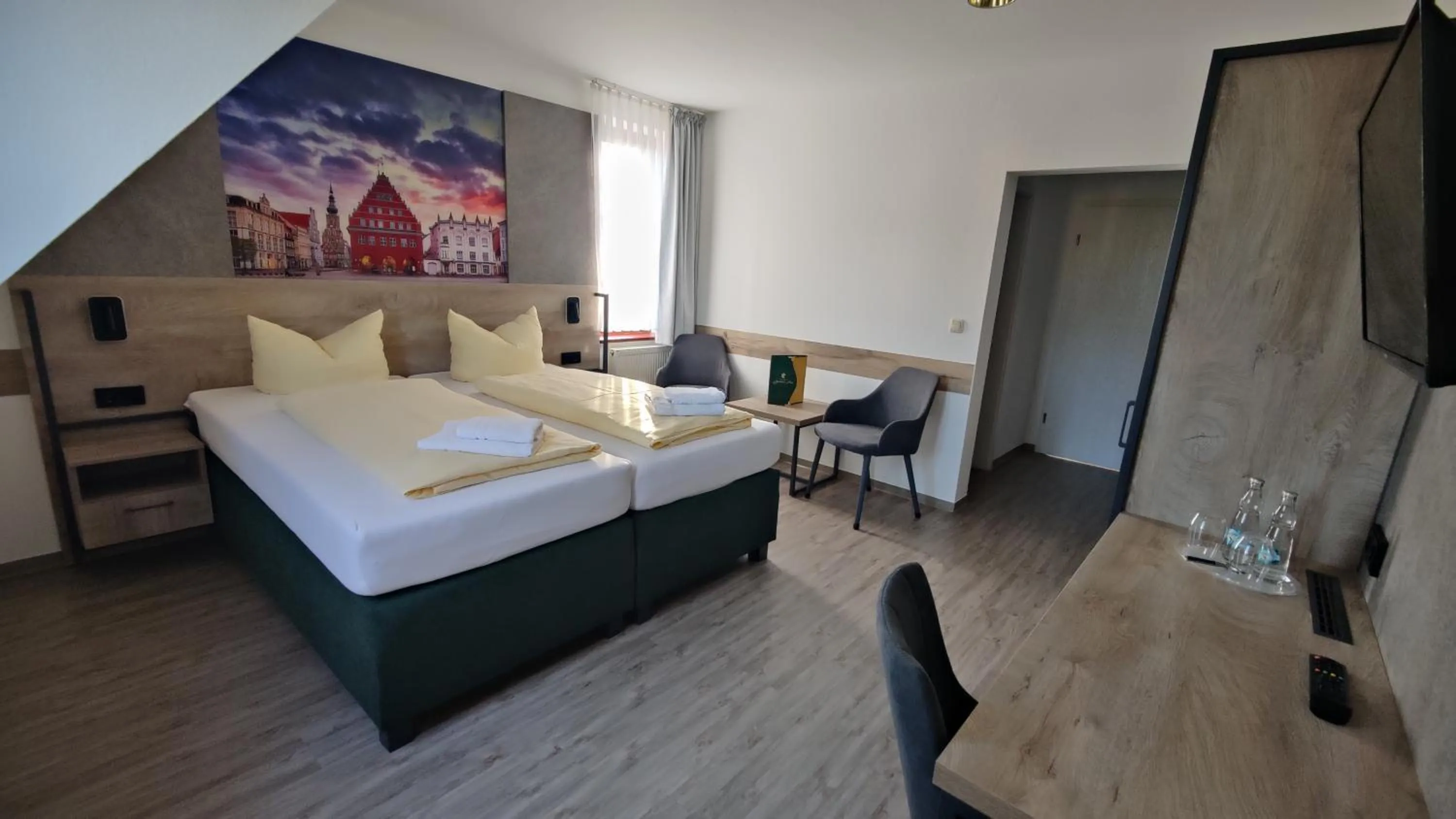 Bed in Hotel Stettiner Hof