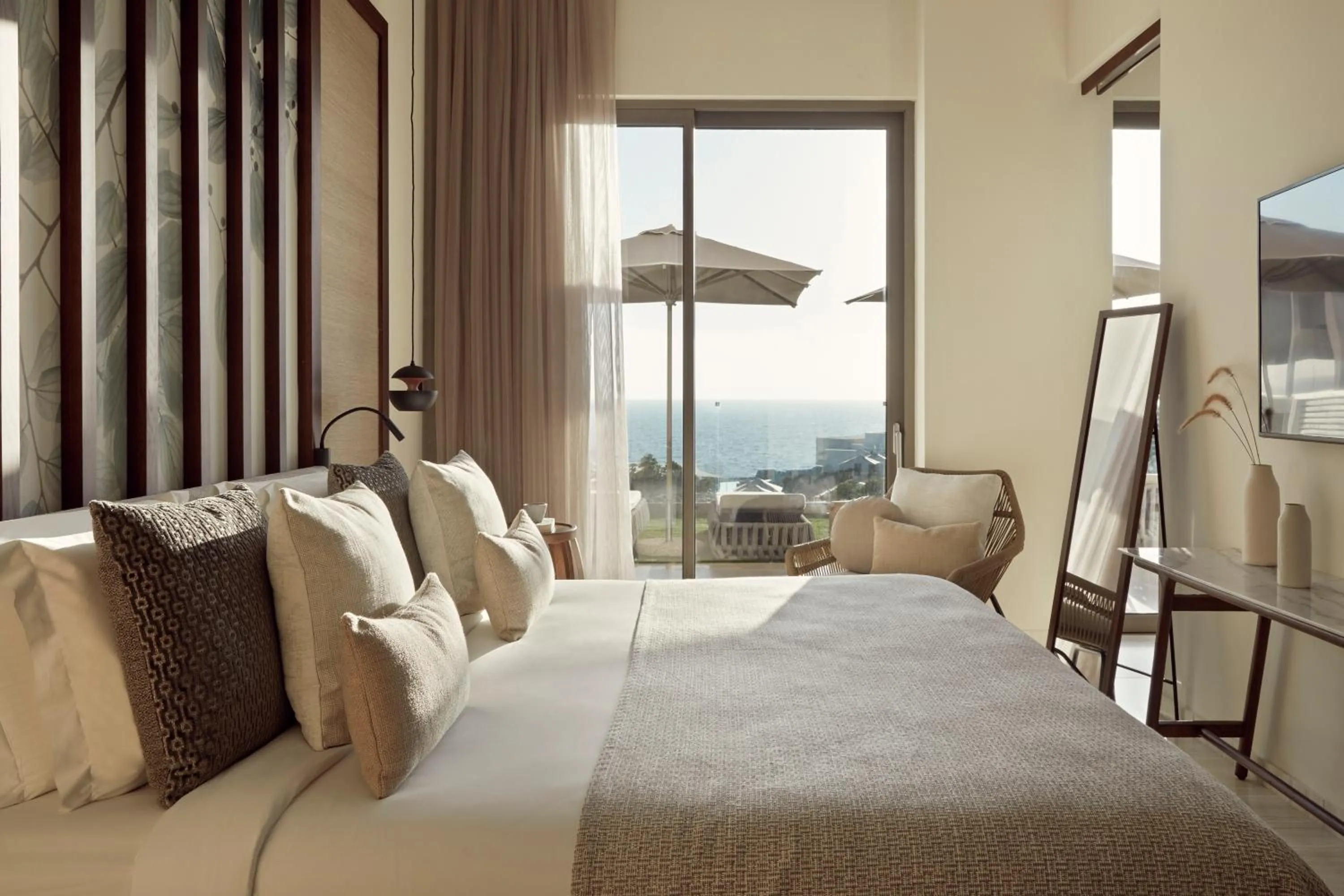 View (from property/room), Bed in Atlantica Mare Village Paphos