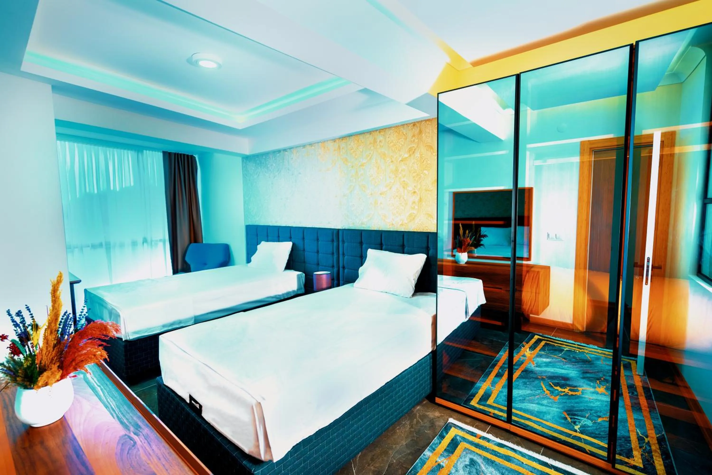 Bed in Continent Luxury Suites Sakarya