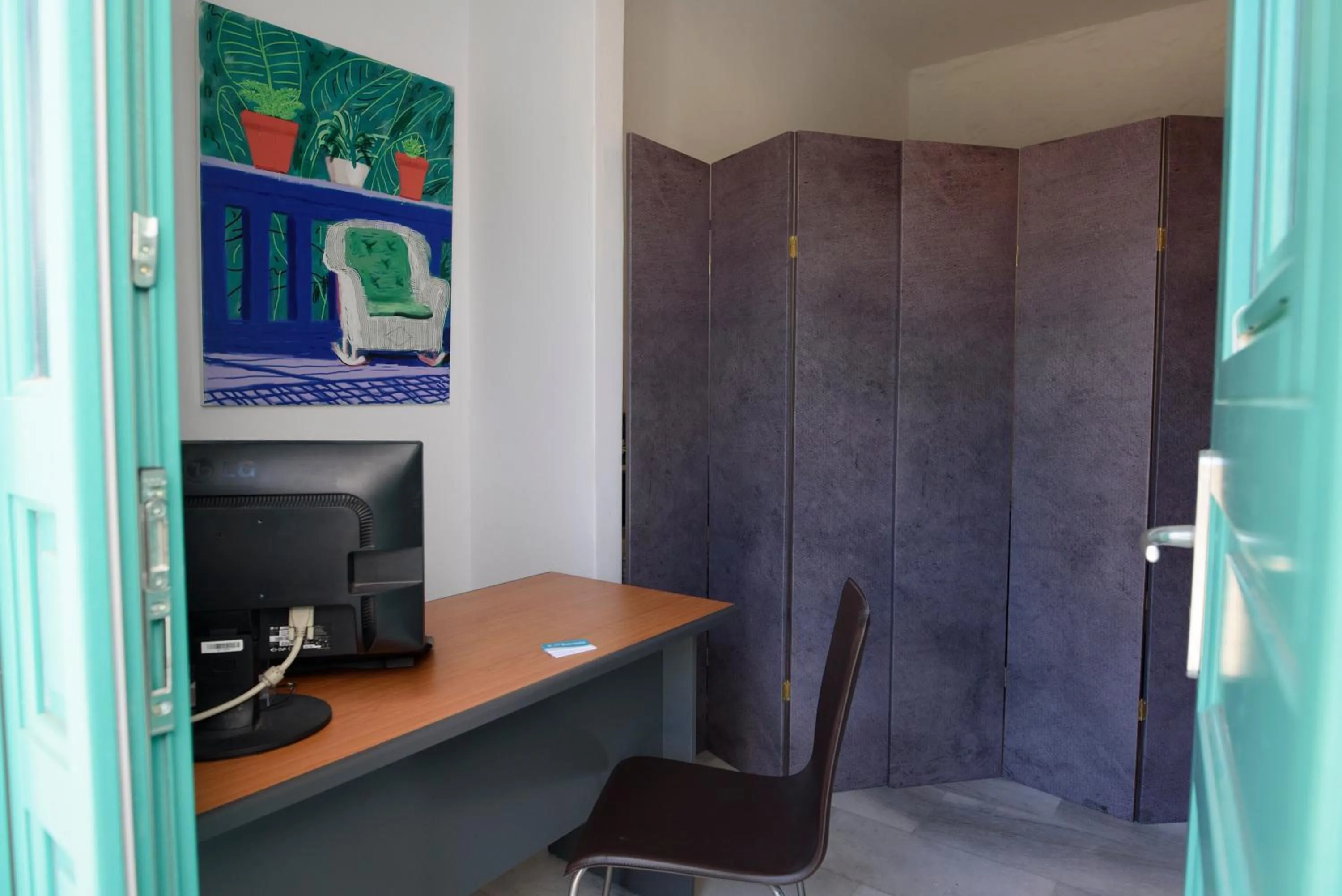 Lobby or reception in Porto Katapola Pension