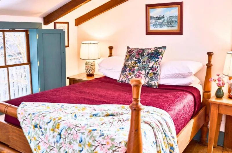 Bed in The Olde Angel Inn