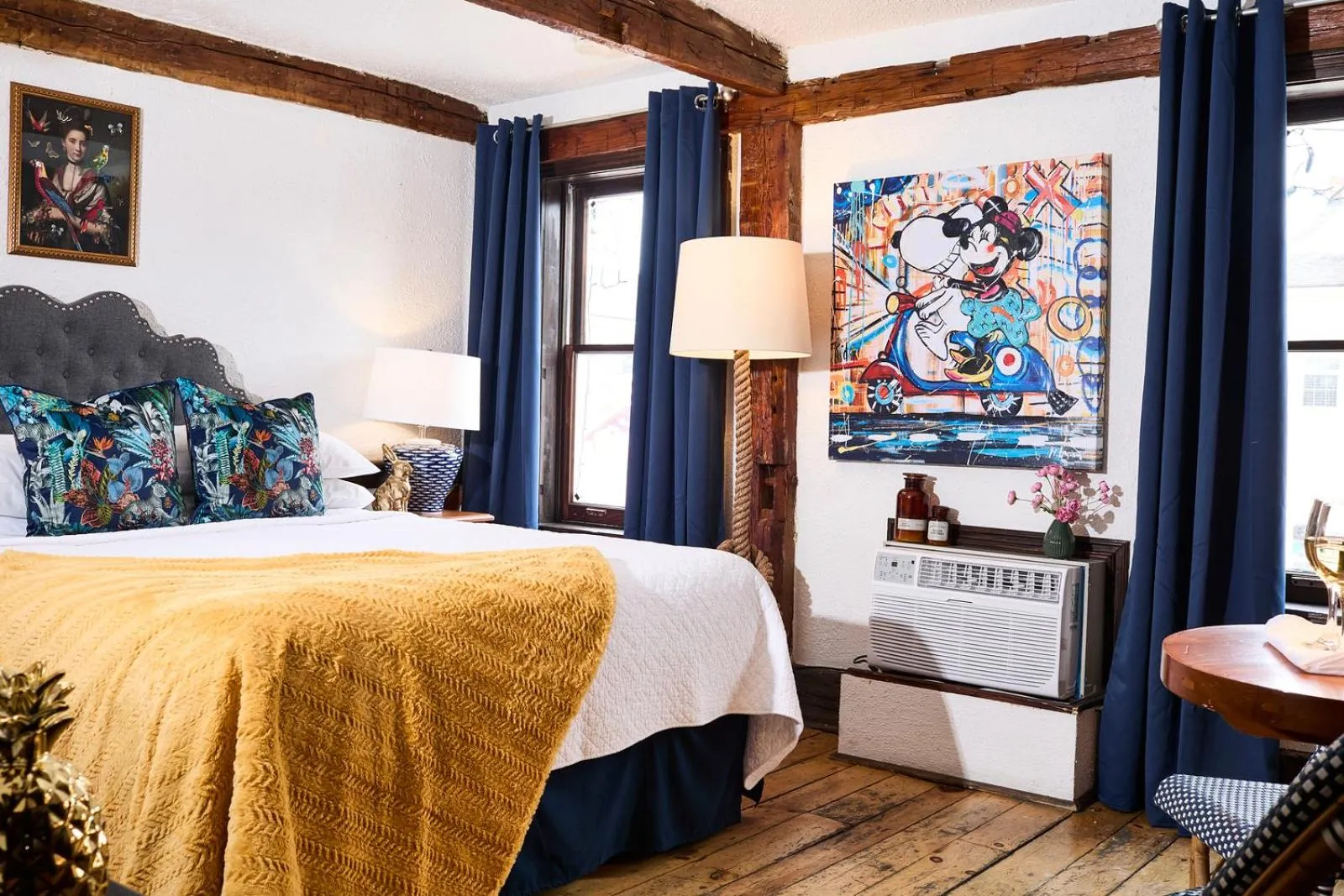 Bed in The Olde Angel Inn