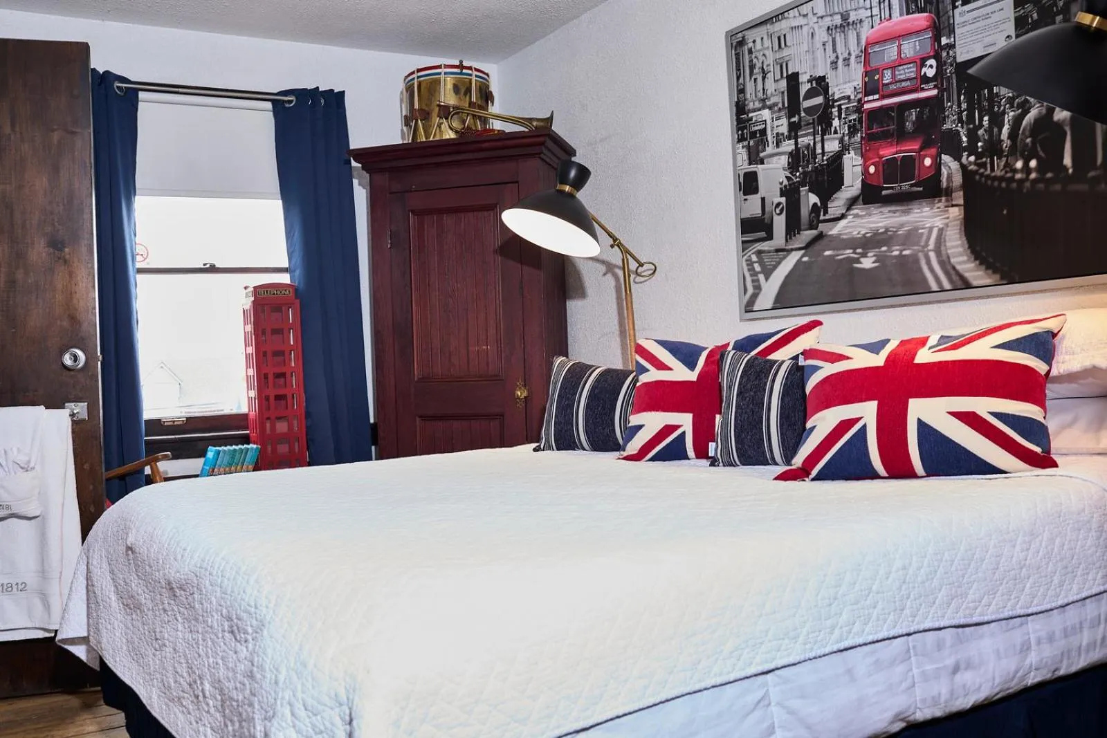 Bed in The Olde Angel Inn