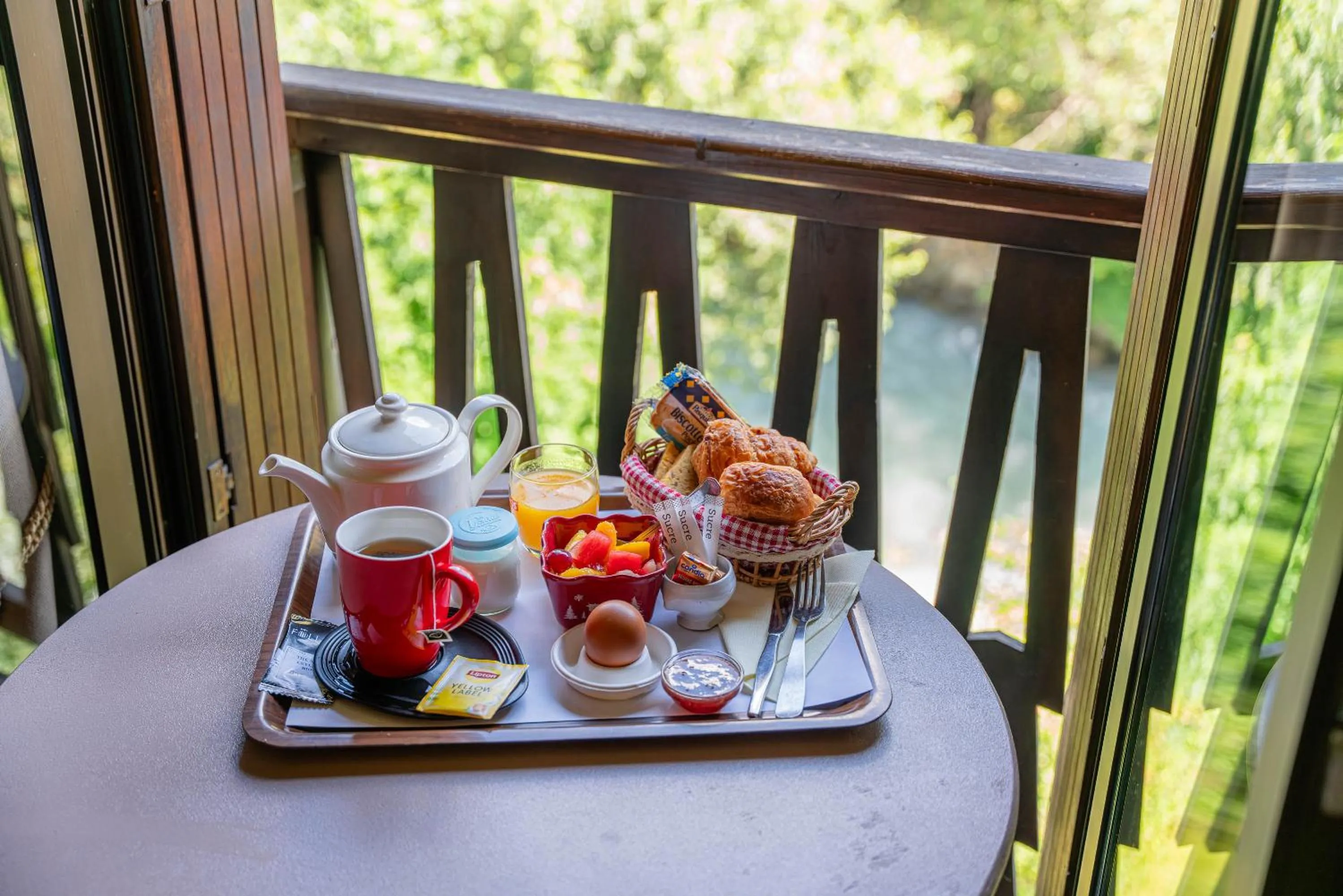 Balcony/Terrace in Logis Hôtel et Spa Le Christiania