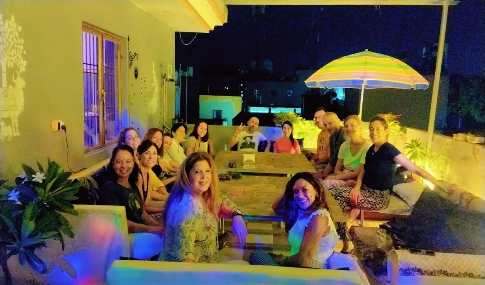 group of guests in Taj Street Hostel