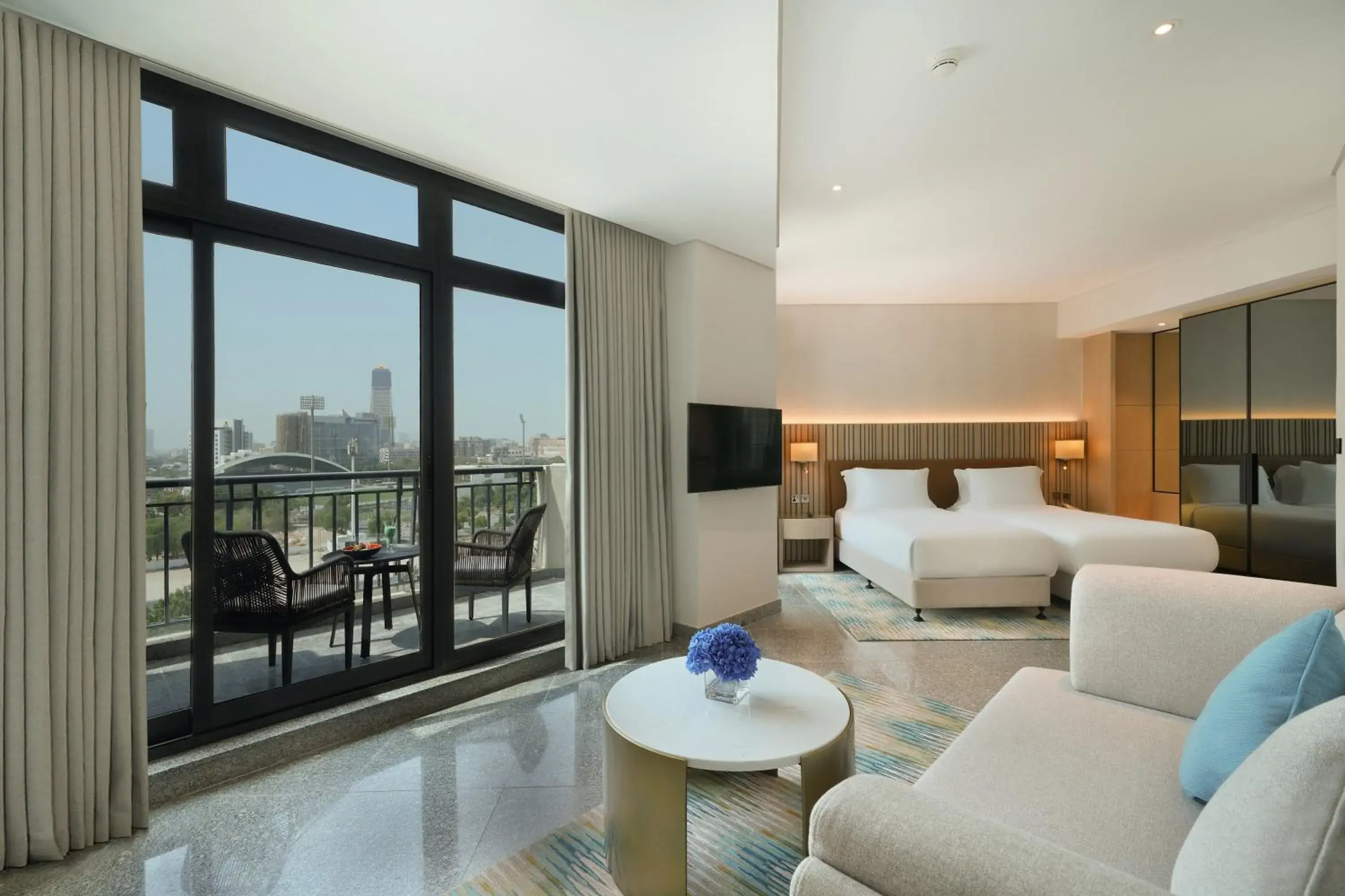 Spacious Room with Balcony - Twin Beds in Arabian Park Dubai, an Edge by Rotana Hotel Spacious Room with Balcony - Twin Beds in Arabian Park Dubai, an Edge by Rotana Hotel