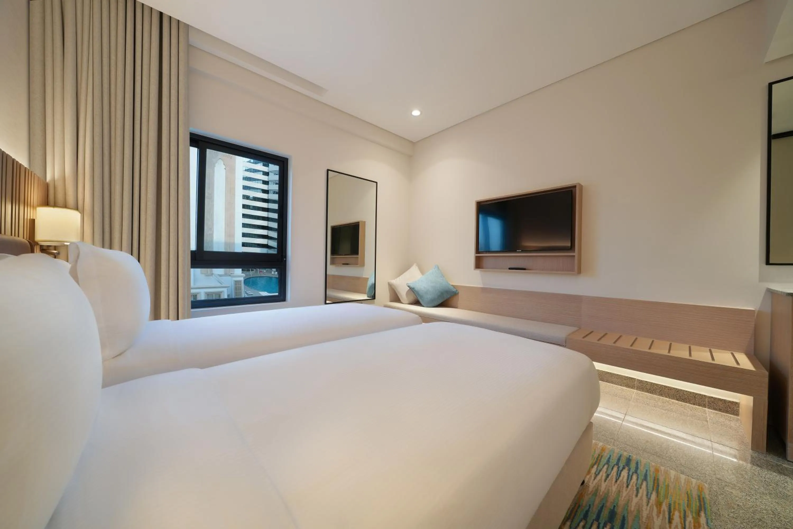 Bed in Arabian Park Dubai, an Edge by Rotana Hotel