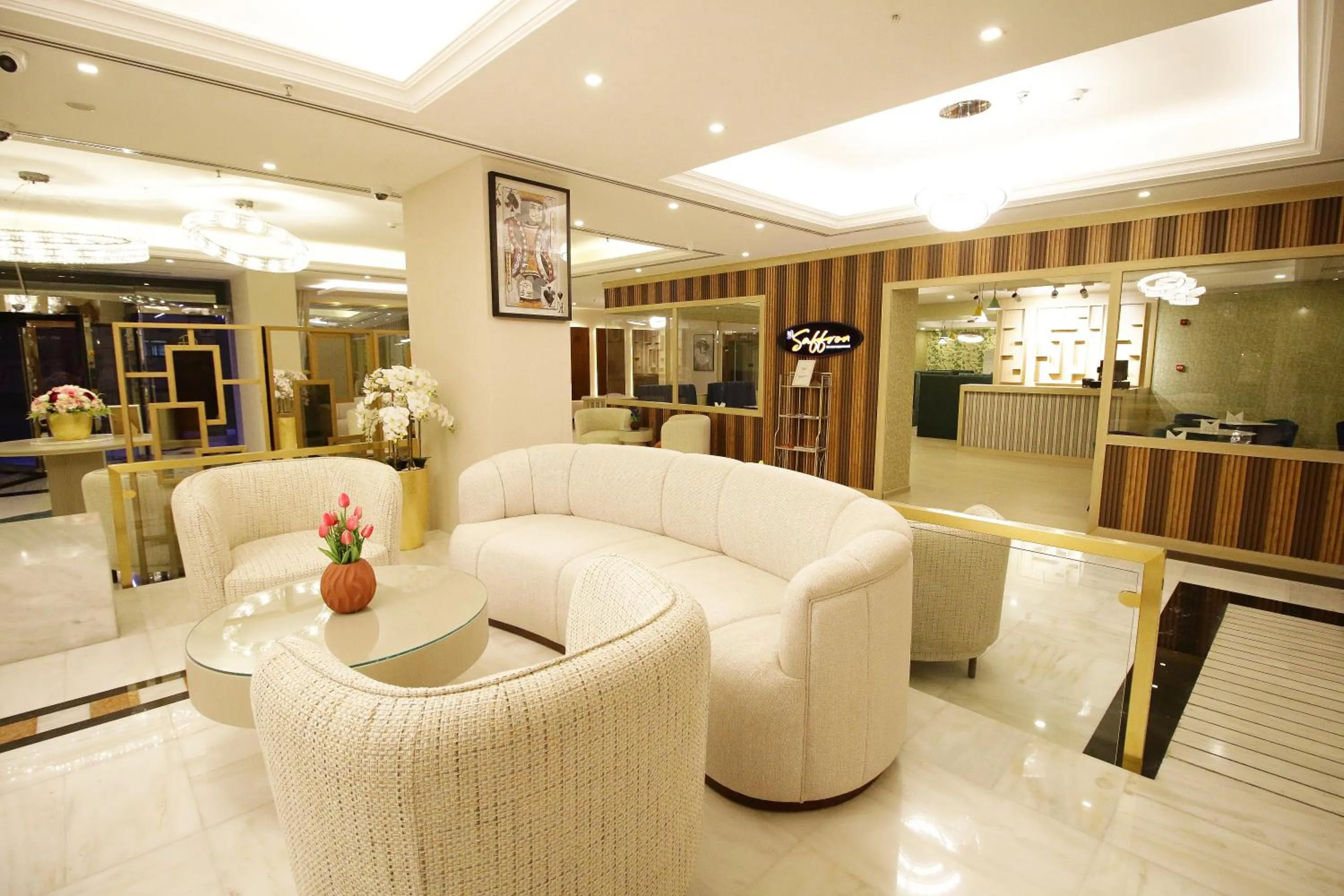 Seating area in The George Hotel by Saffron, Dubai Creek