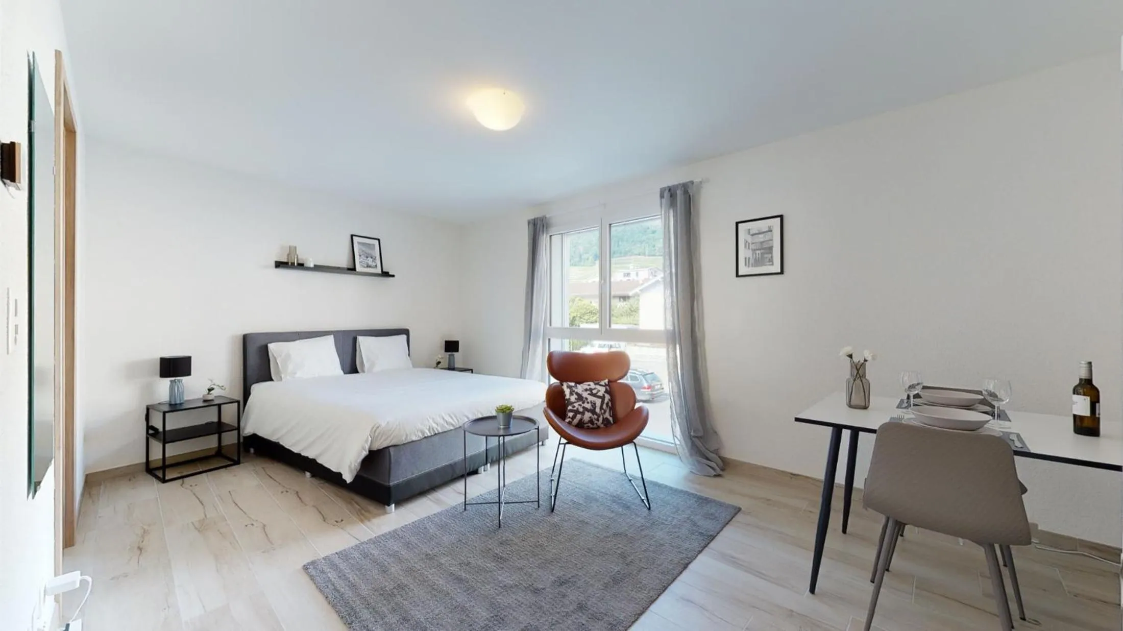 Bedroom, Bed in Nonanteneuf appart hōtel Aigle - contactless check-in