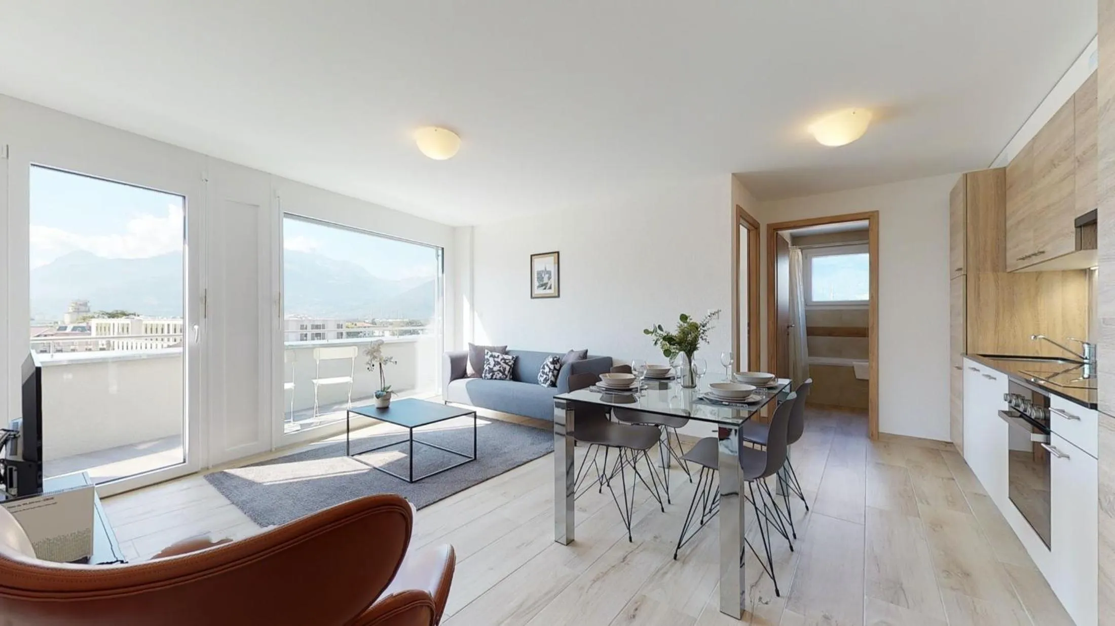 Living room in Nonanteneuf appart hōtel Aigle - contactless check-in