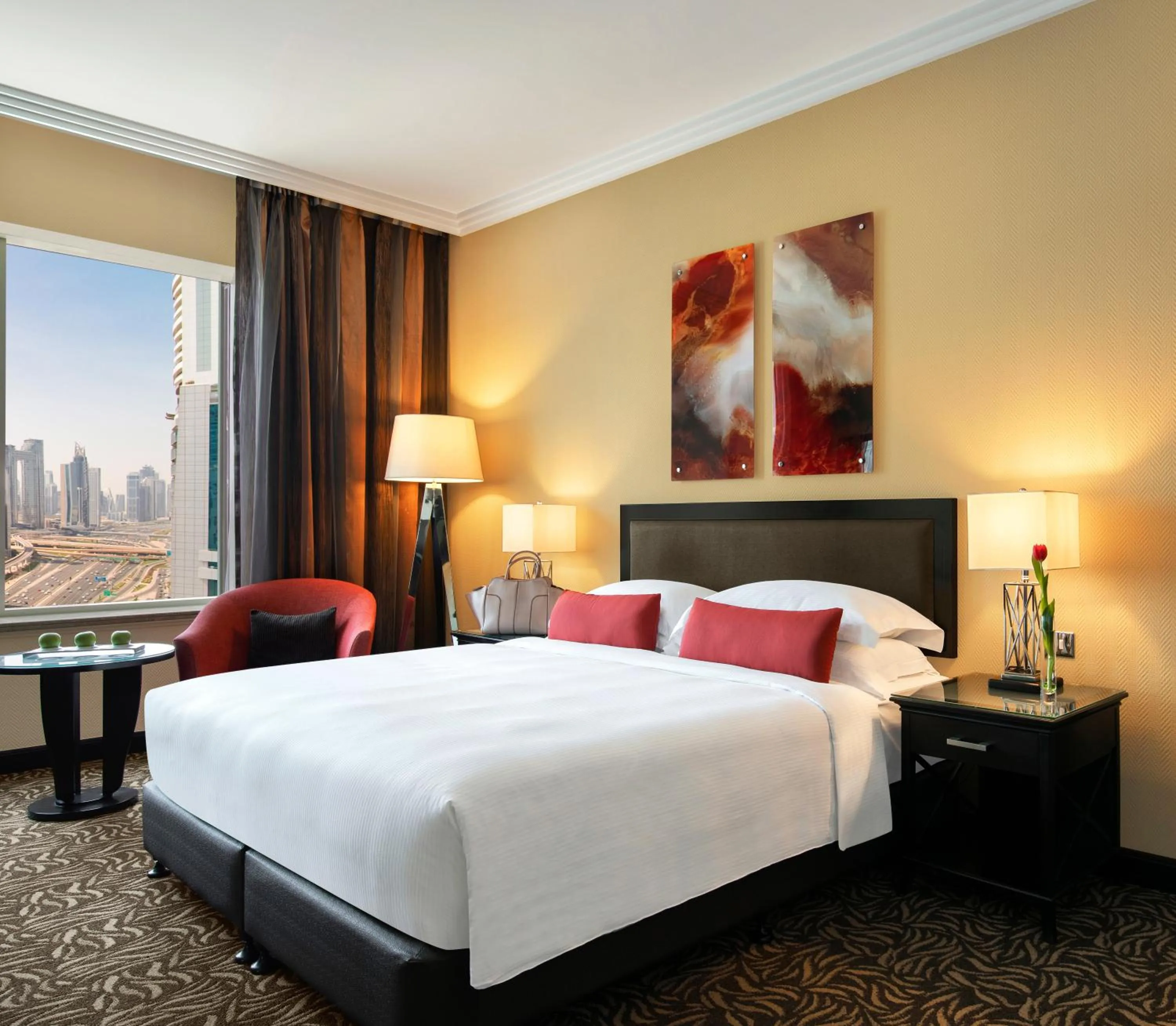 Bed in Towers Rotana - Dubai