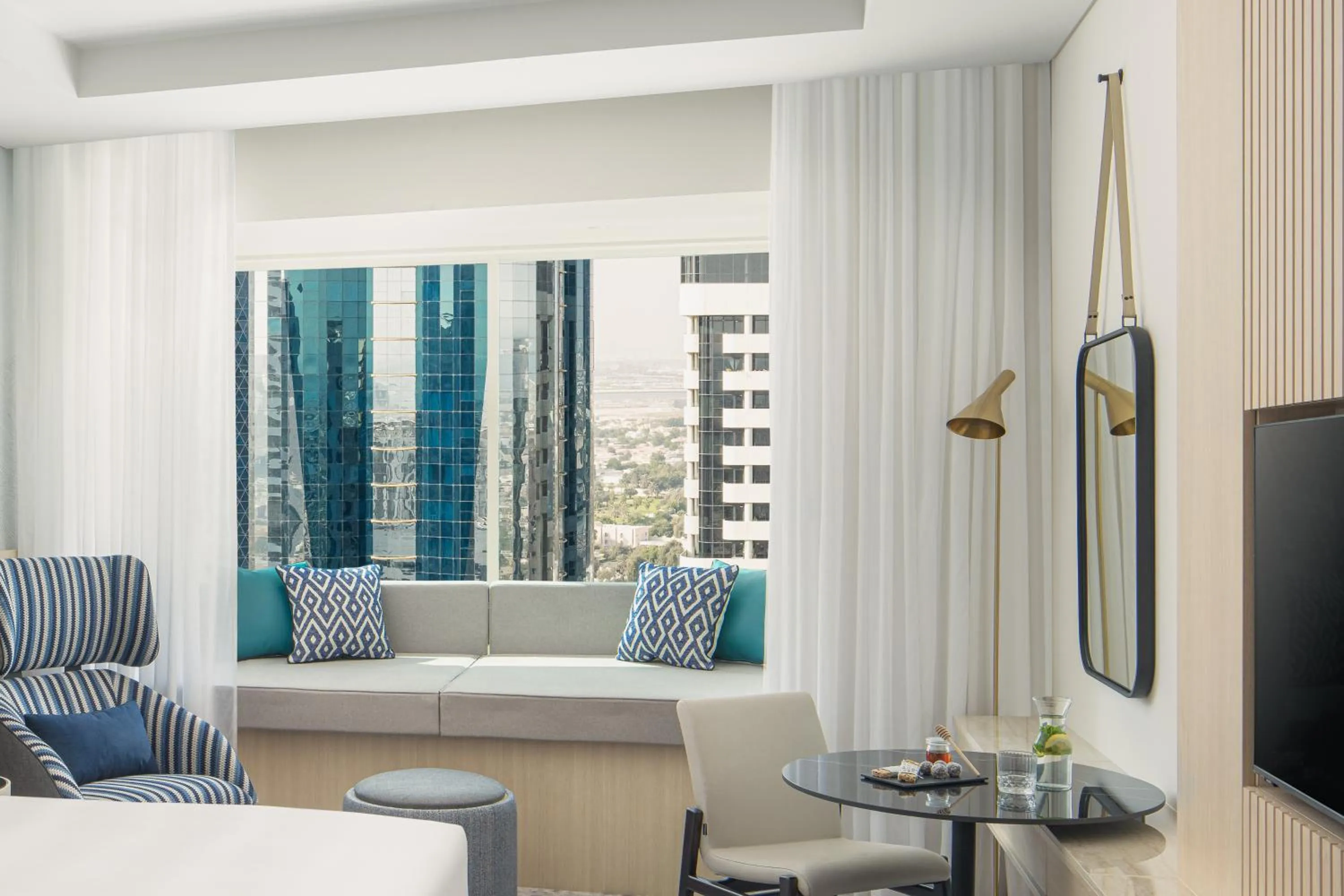 View (from property/room), Bed in Towers Rotana - Dubai