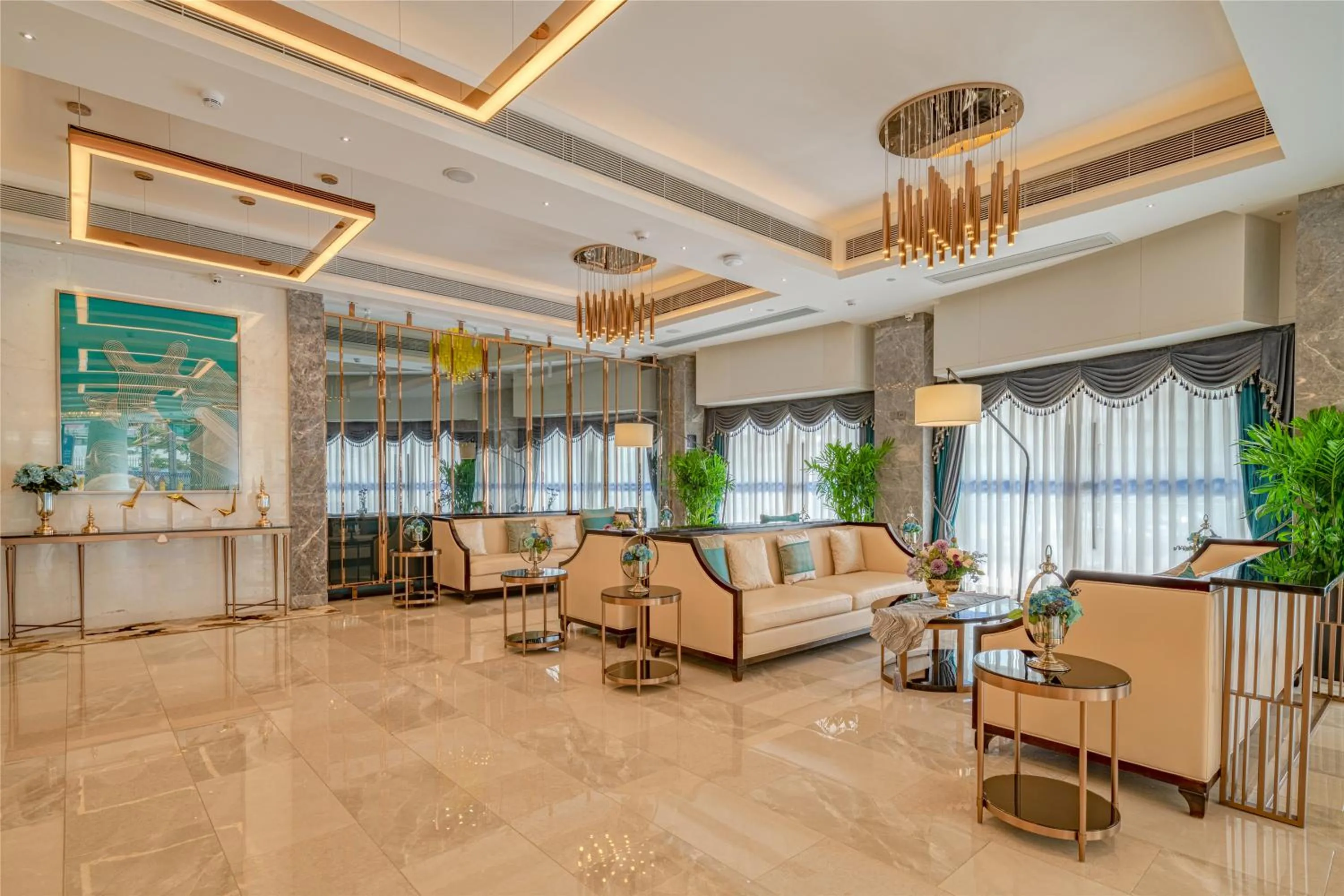 Lobby or reception in Dingshang Apartment Hotel