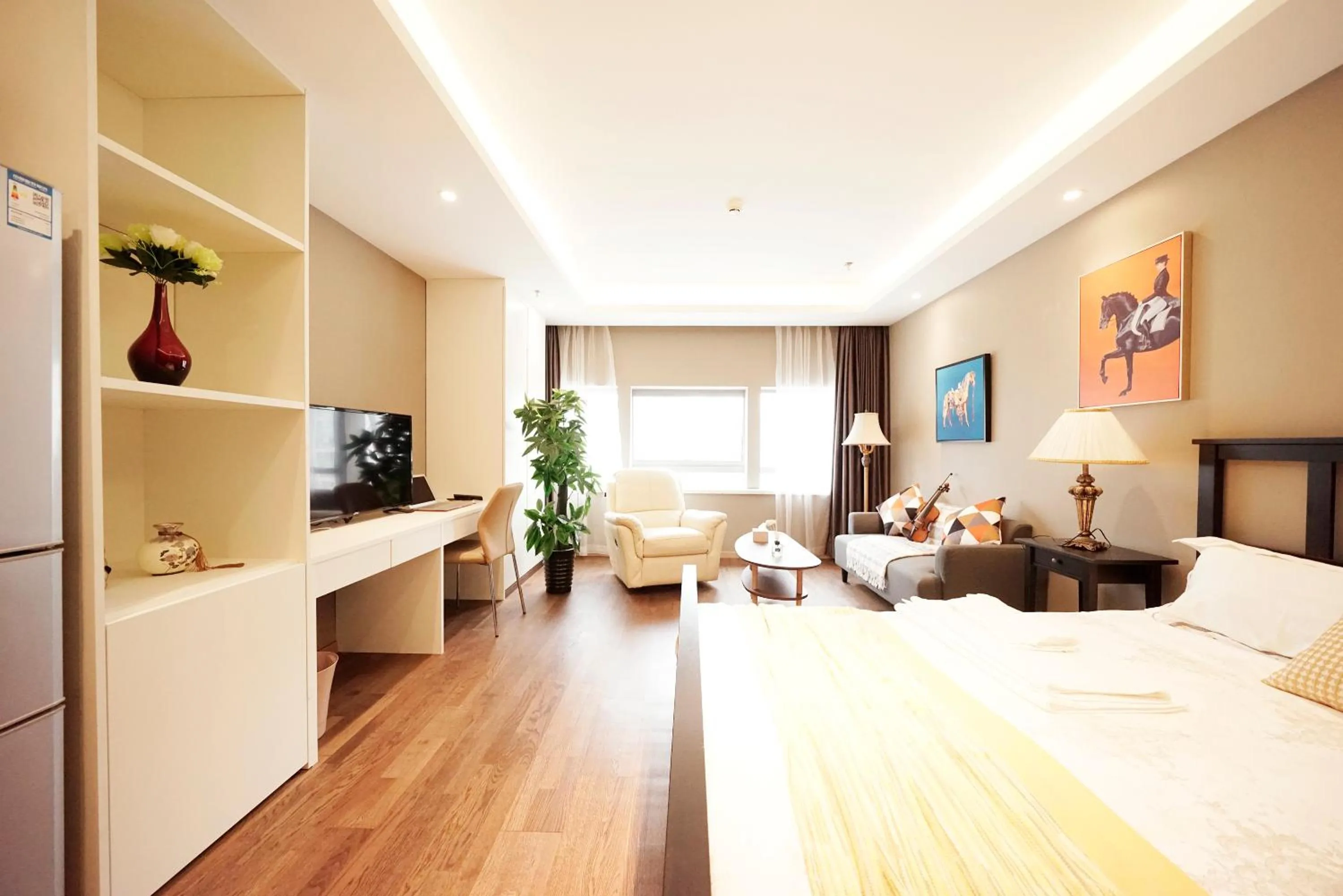 Bed in Yashi International Aparthotel