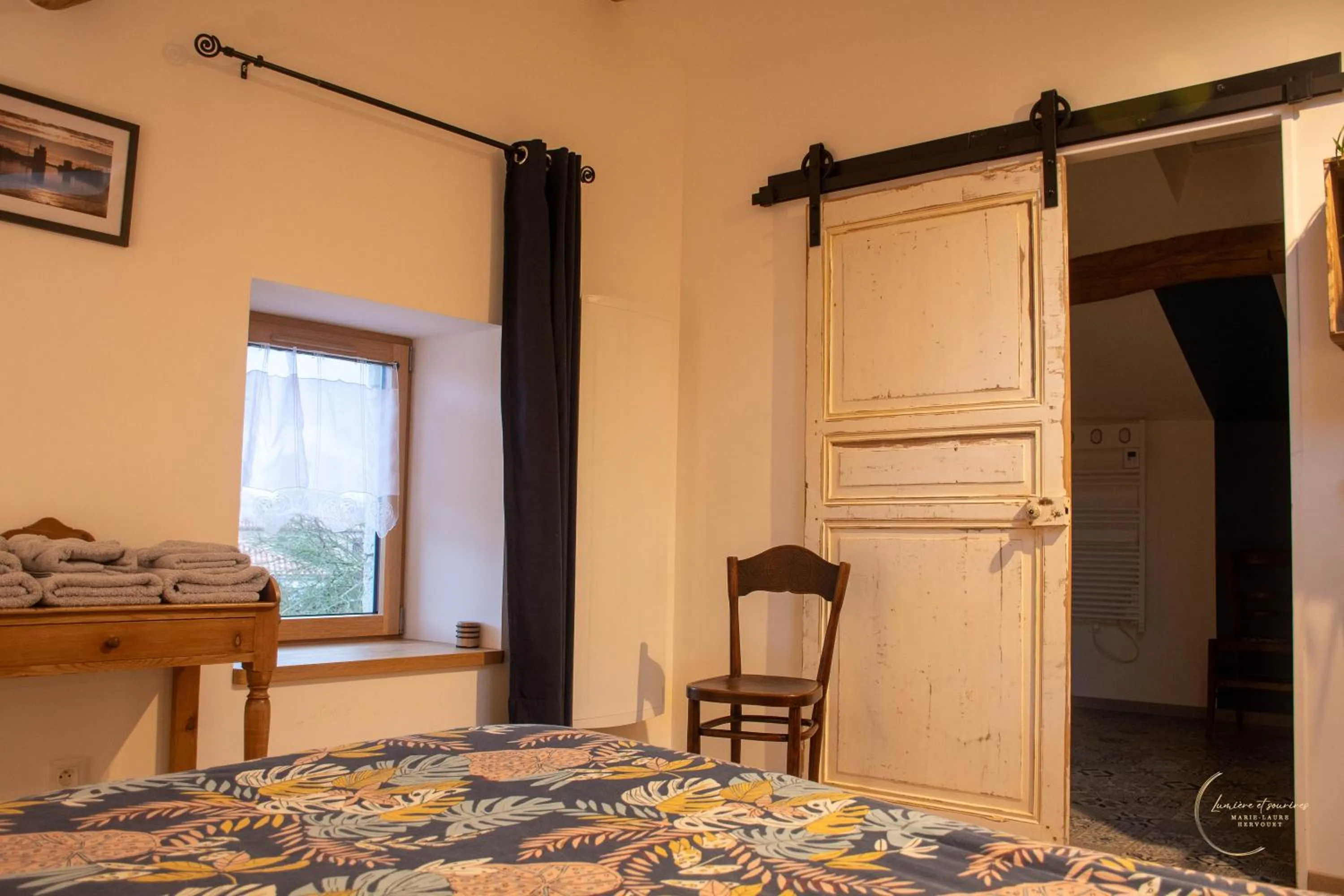 Bed in Gite Le Tamaris