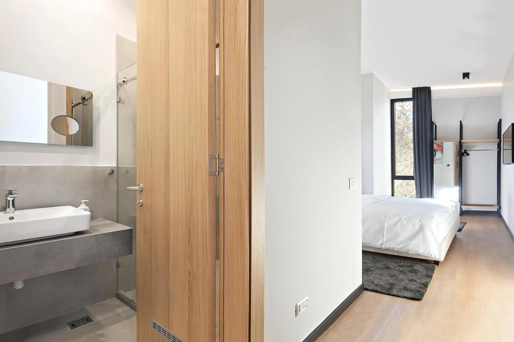 Photo of the whole room, Bed in Kombinat Rooms City Center