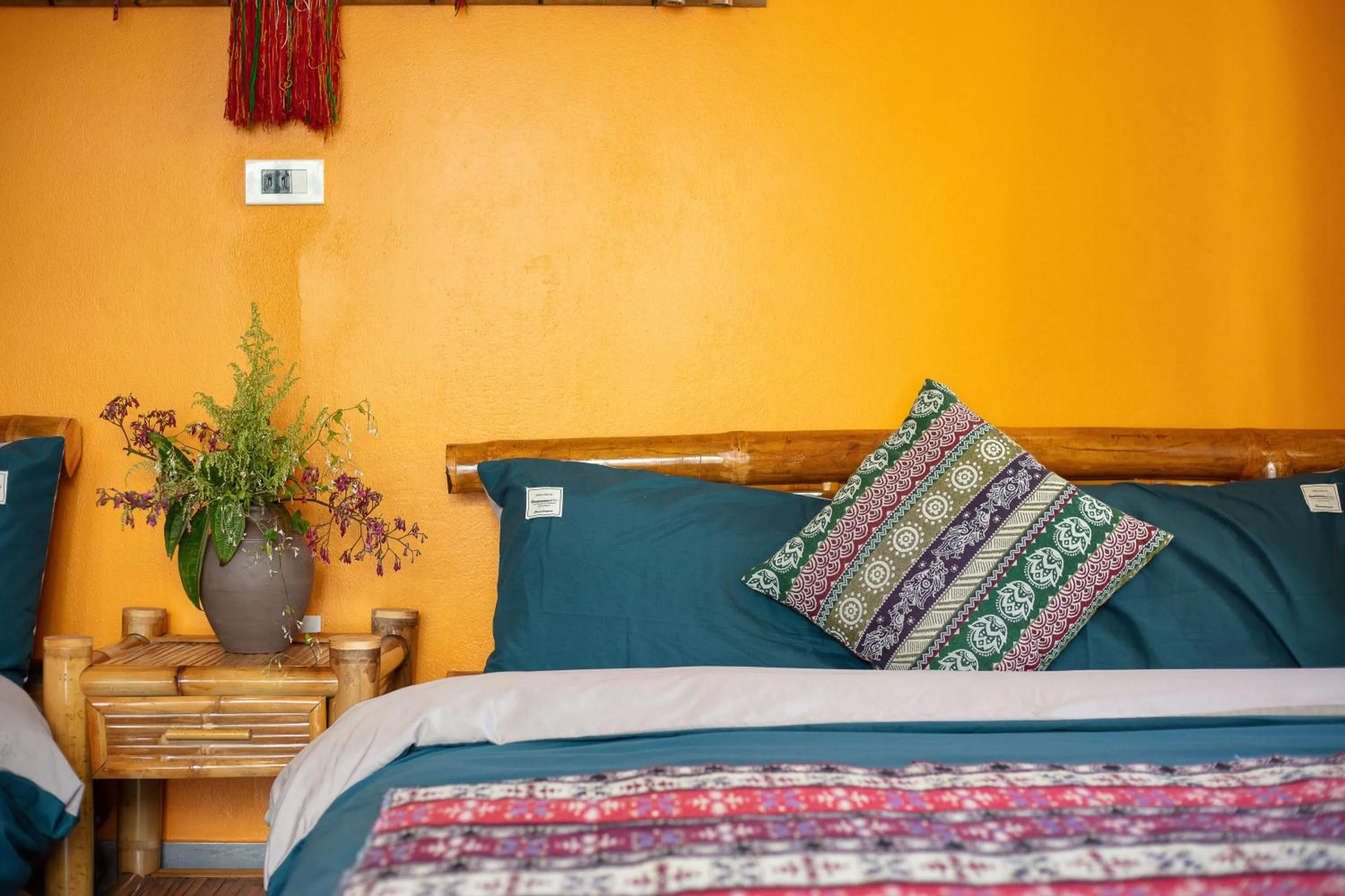 Decorative detail, Bed in Mega View Homestay