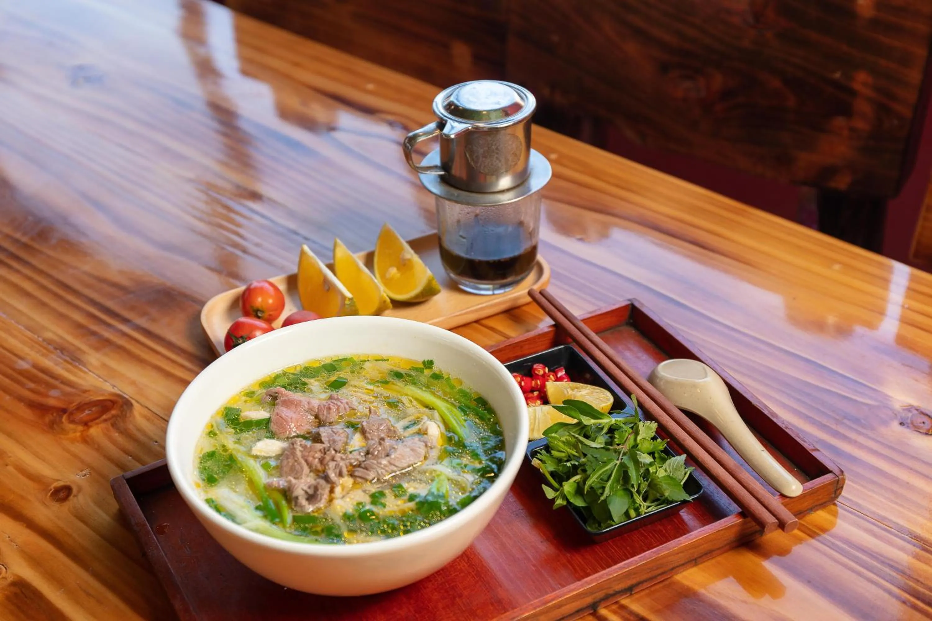 Asian breakfast in Mega View Homestay