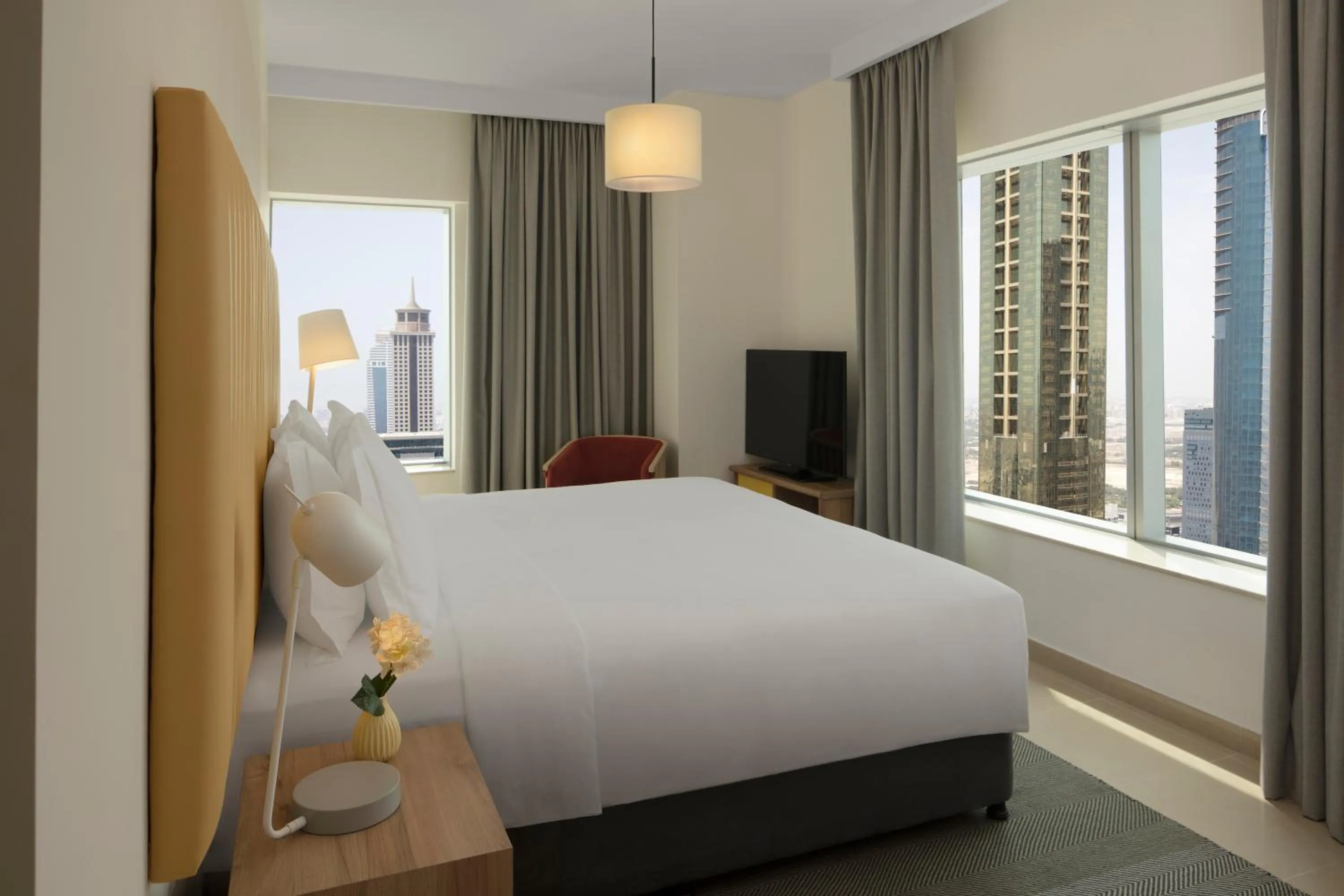 Bed in Staybridge Suites Dubai Financial Centre by IHG