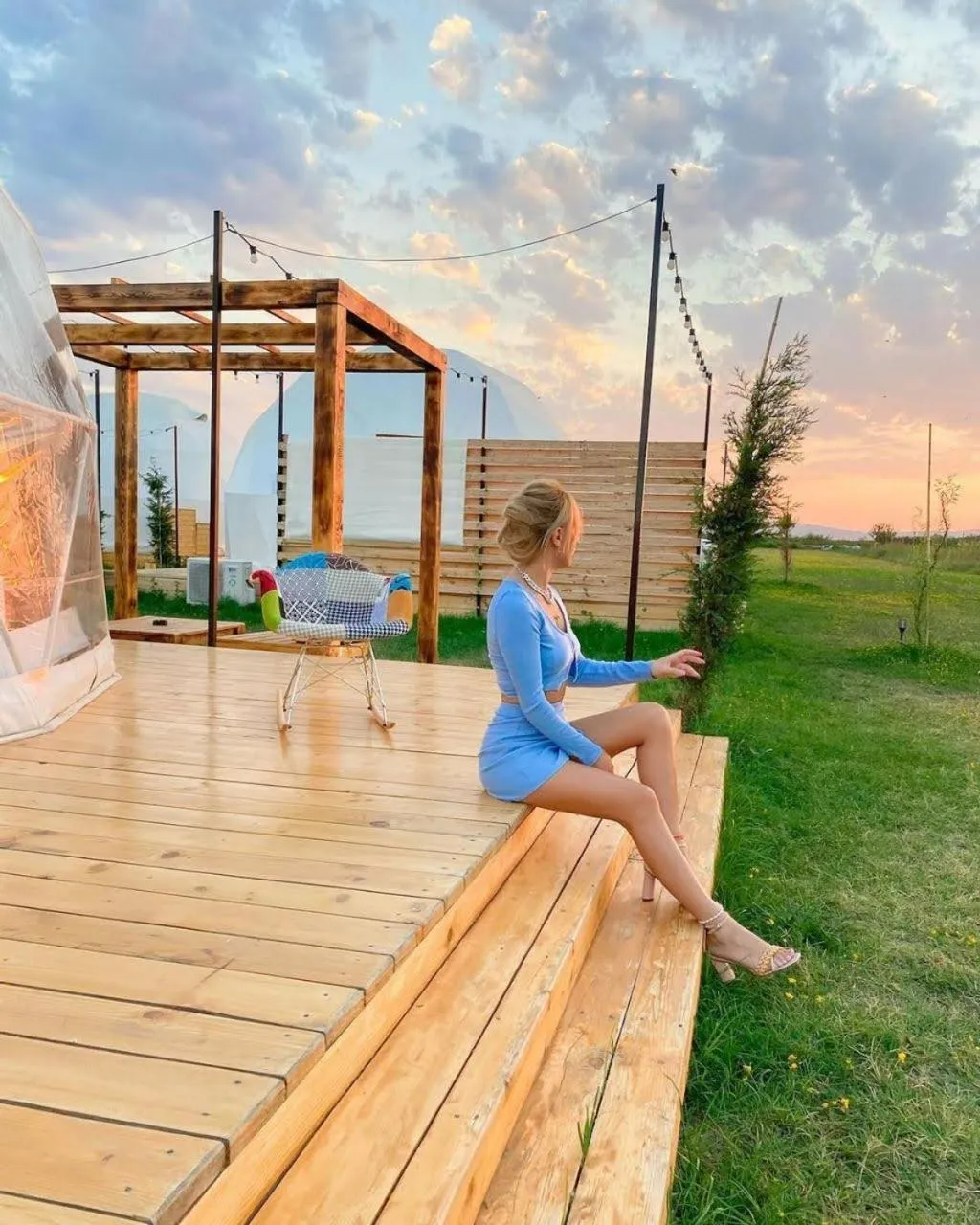 Balcony/Terrace in Jewelberry Glamping Hotel Tbilisi