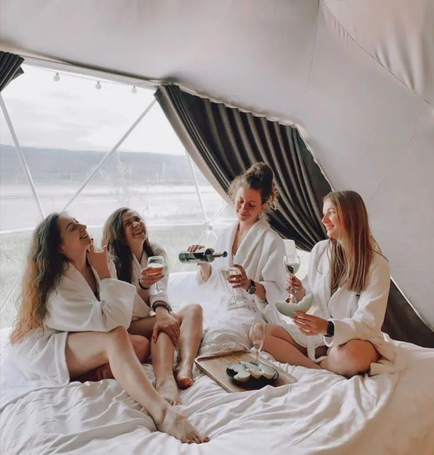 People in Jewelberry Glamping Hotel Tbilisi
