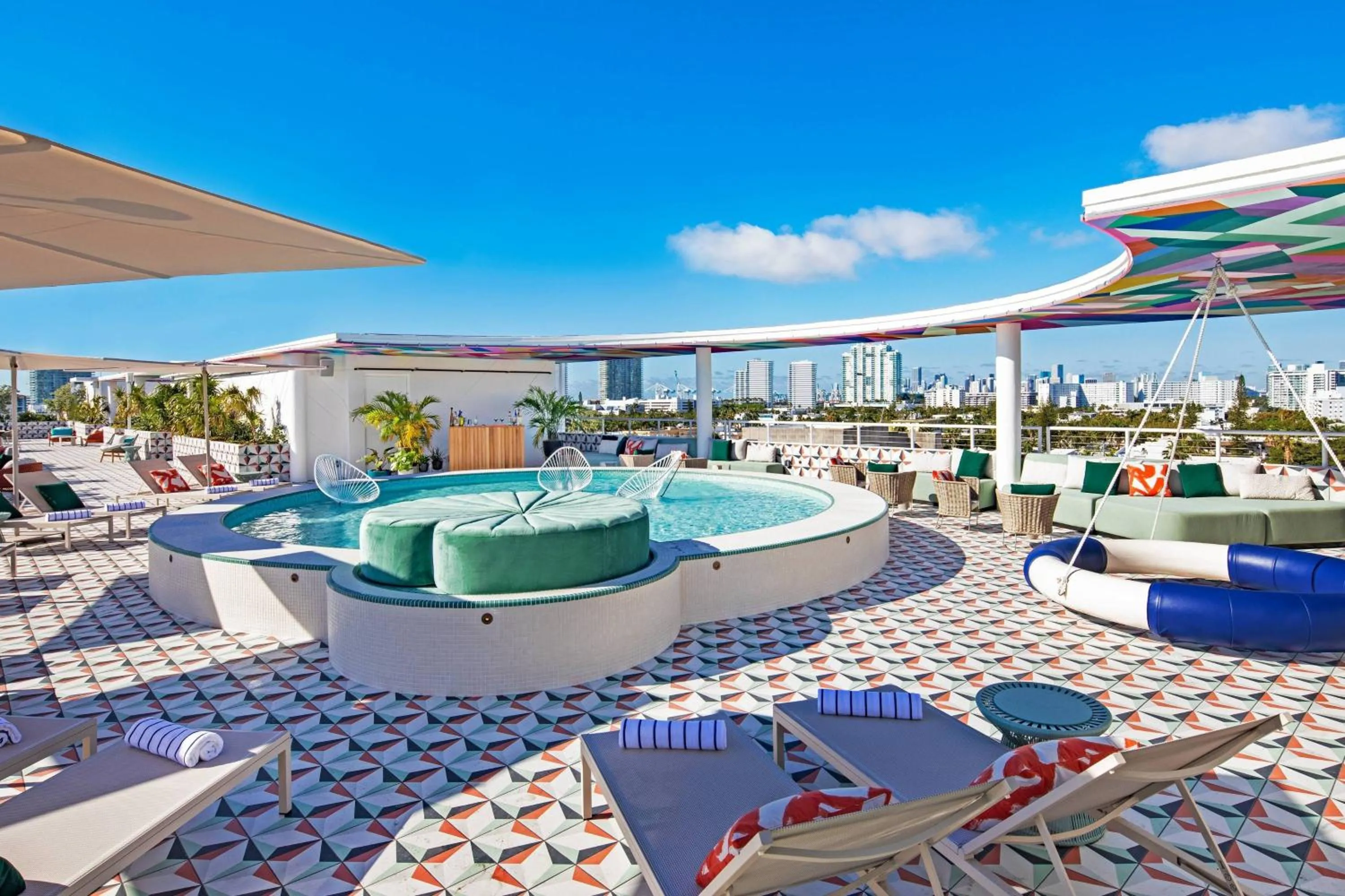 Swimming pool in Moxy Miami South Beach