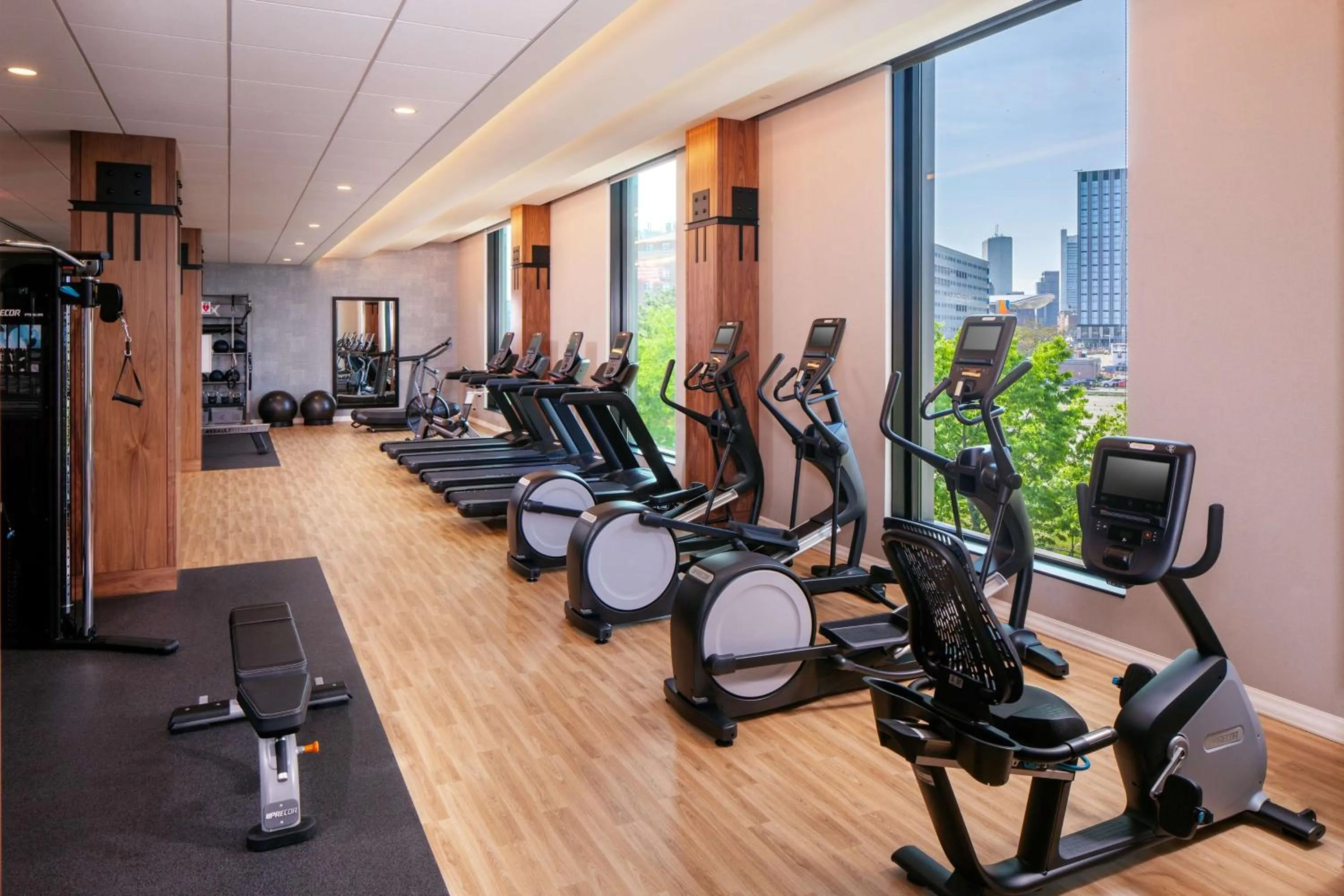 Fitness centre/facilities in Homewood Suites by Hilton Boston Seaport District