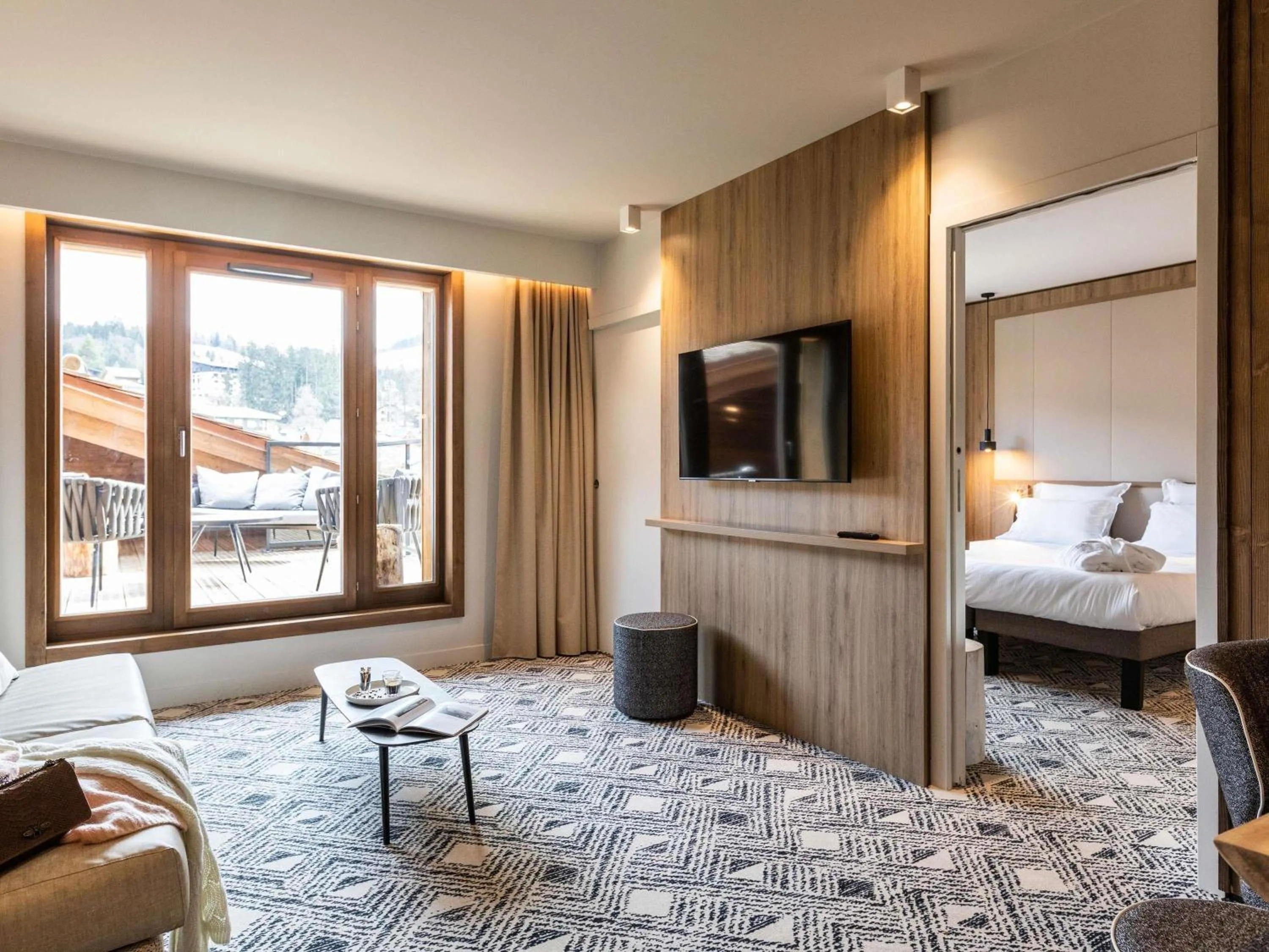 Bedroom, Bed in Novotel Megève Mont-Blanc