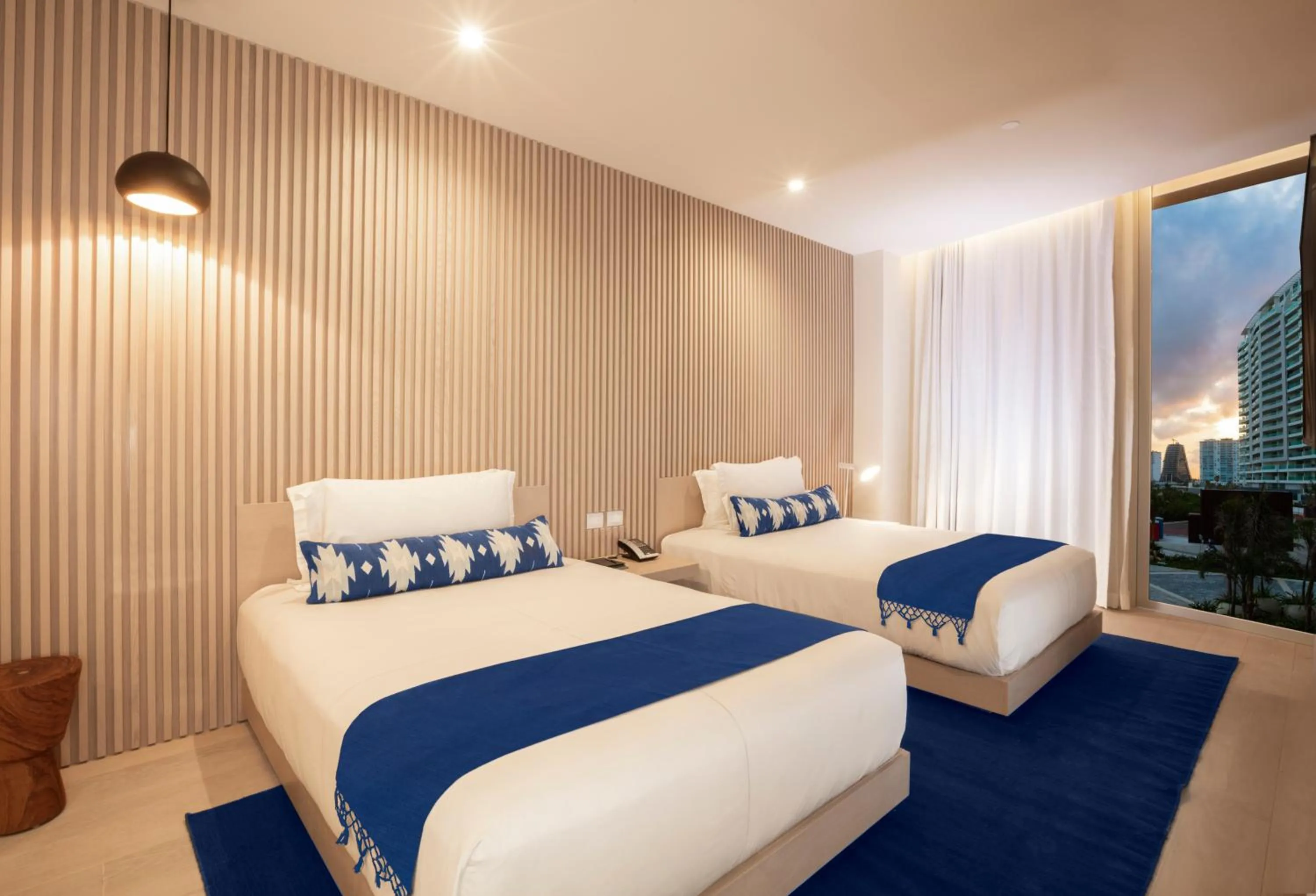 Photo of the whole room, Bed in SLS Cancun