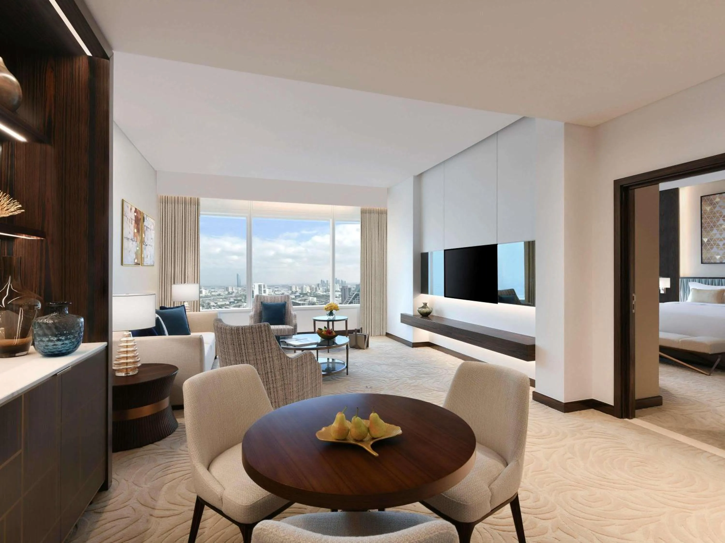 Bedroom, Bed in Sofitel Dubai The Obelisk